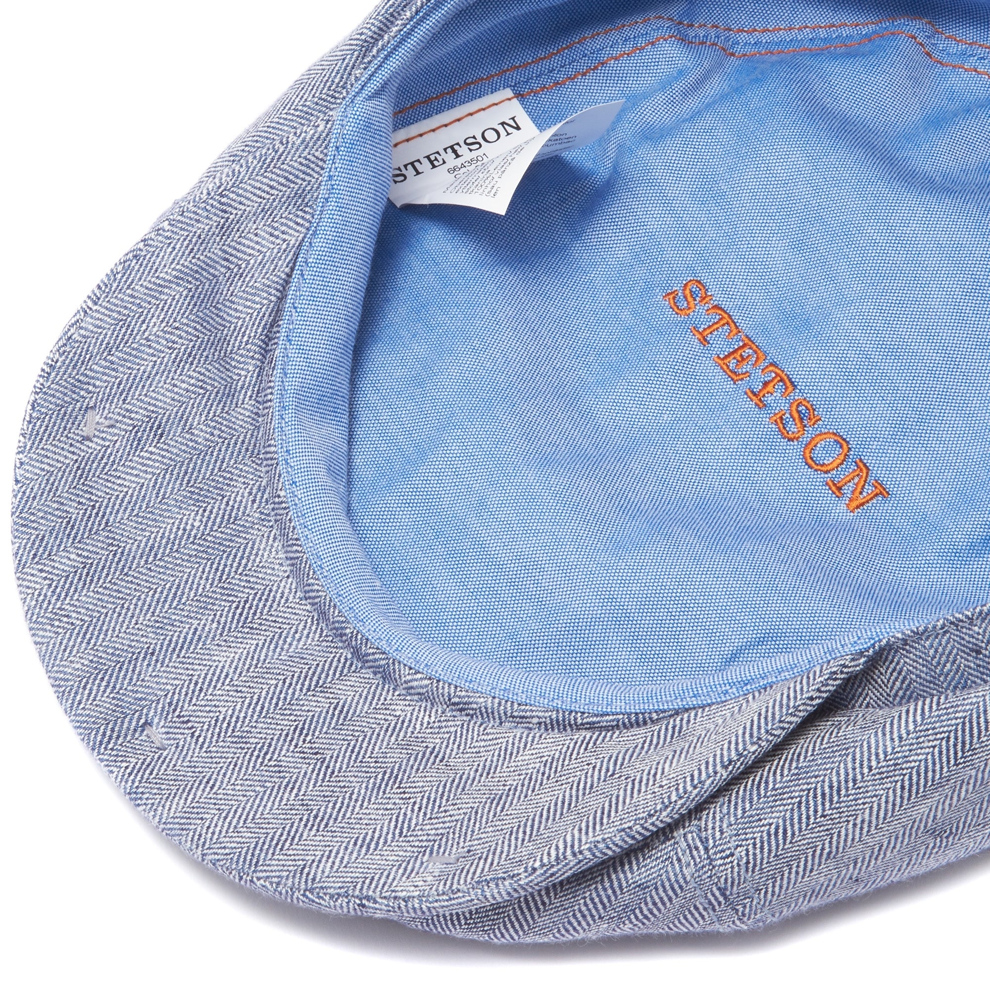 Brooklin Linen Flat Cap- Blue