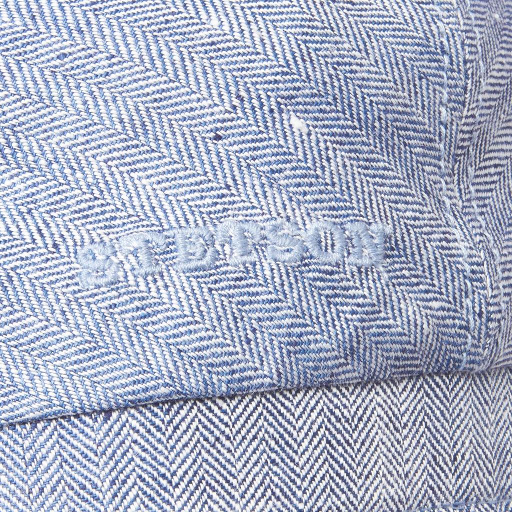Brooklin Linen Flat Cap- Blue