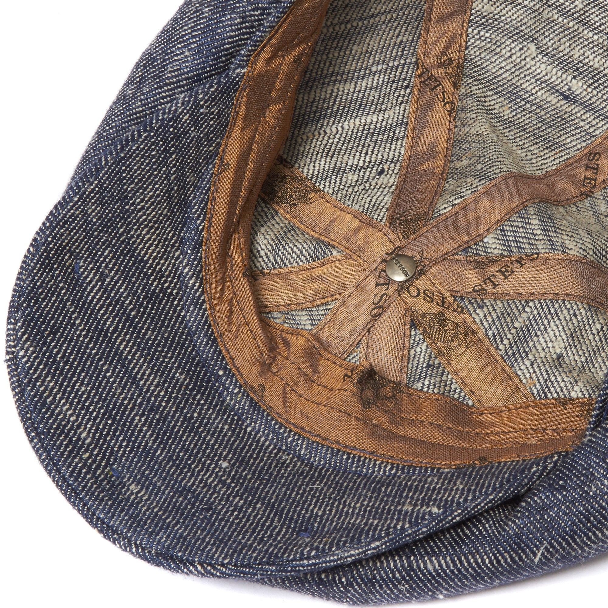 Silk Denim Newsboy Cap- Navy