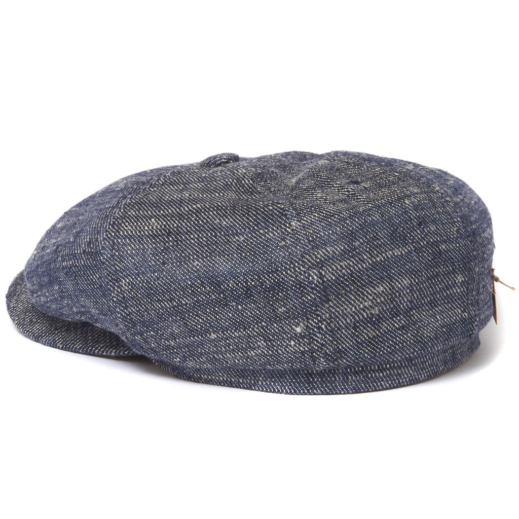 Silk Denim Newsboy Cap- Navy