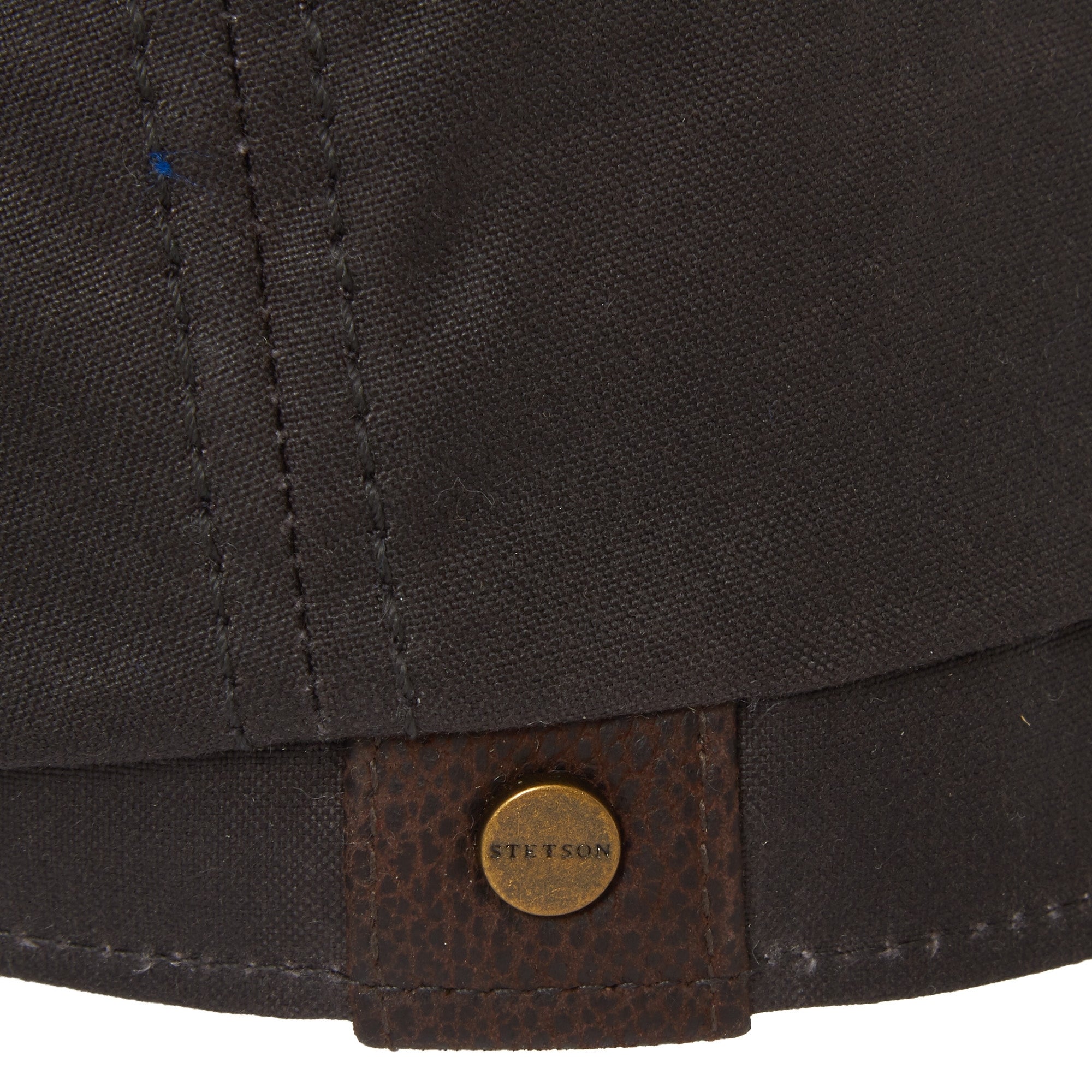 Stetson Hats Hatteras Waxed Newsboy Cap- Black