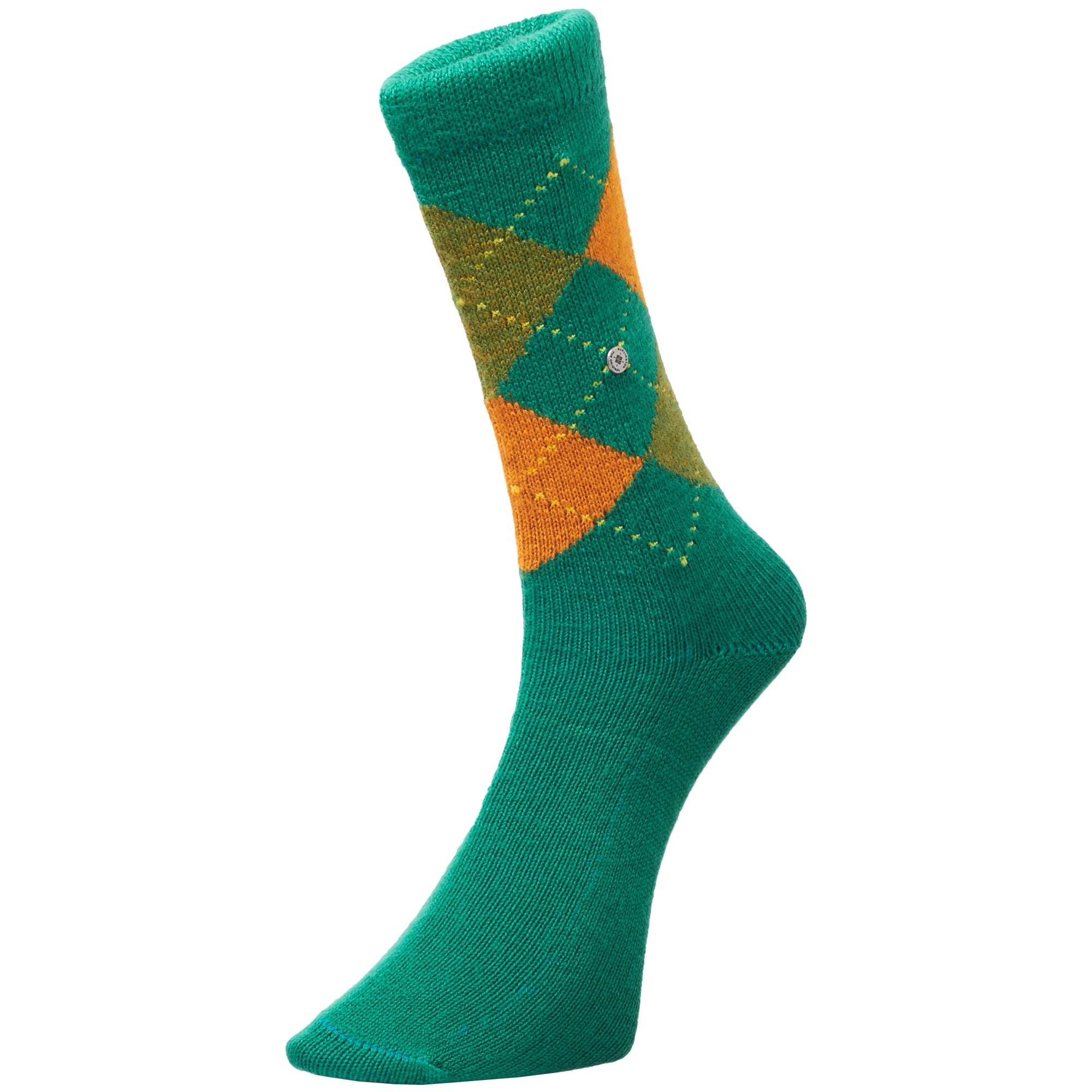 Burlington Socks Green & Orange Preston Socks