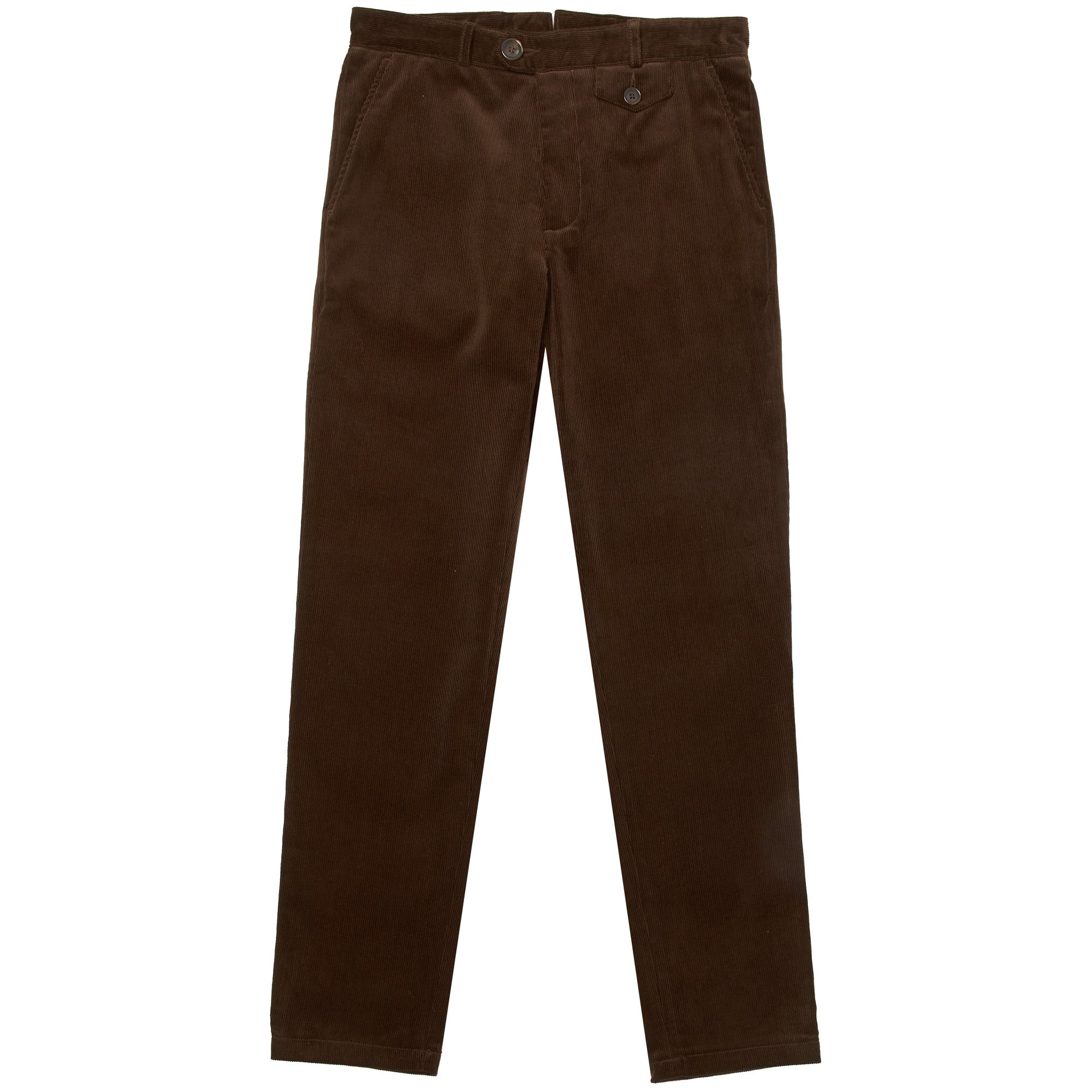 Stuarts x Oliver Spencer 50th Anniversary Chocolate Corduroy Fishtail Trousers