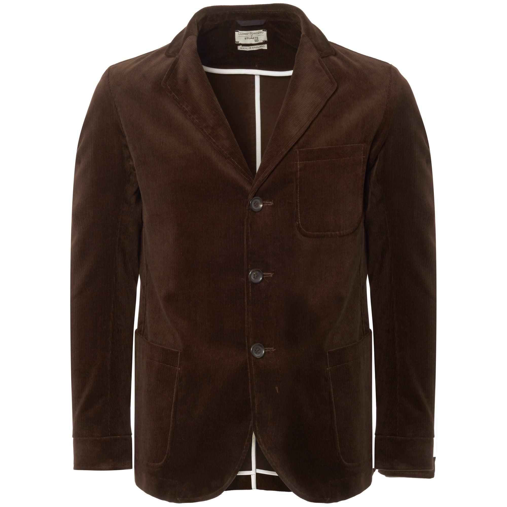 Stuarts x Oliver Spencer 50th Anniversary Chocolate Corduroy Solms Jacket