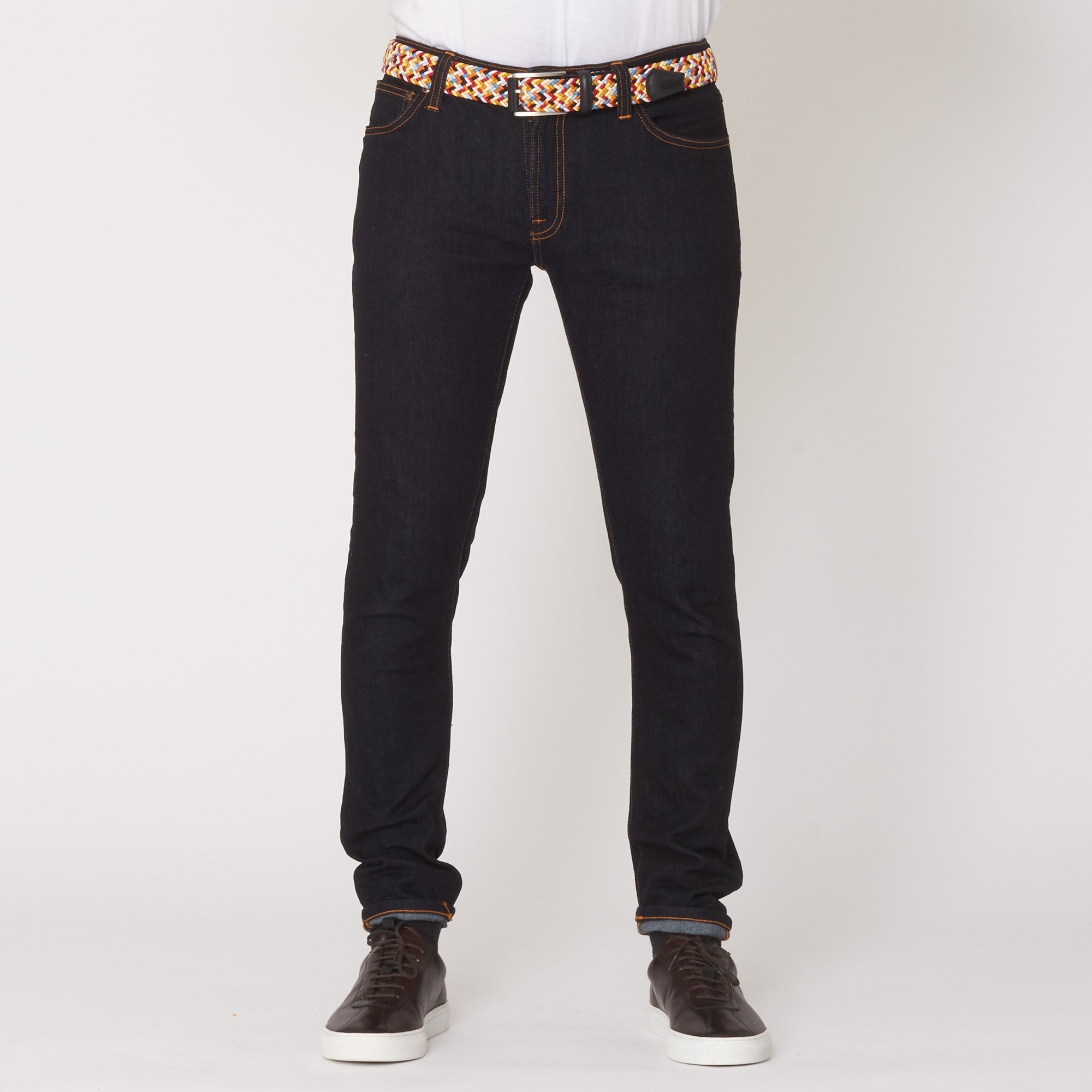Nudie Jeans Skinny Lin Jeans - Dry Deep Orange – Stuarts London