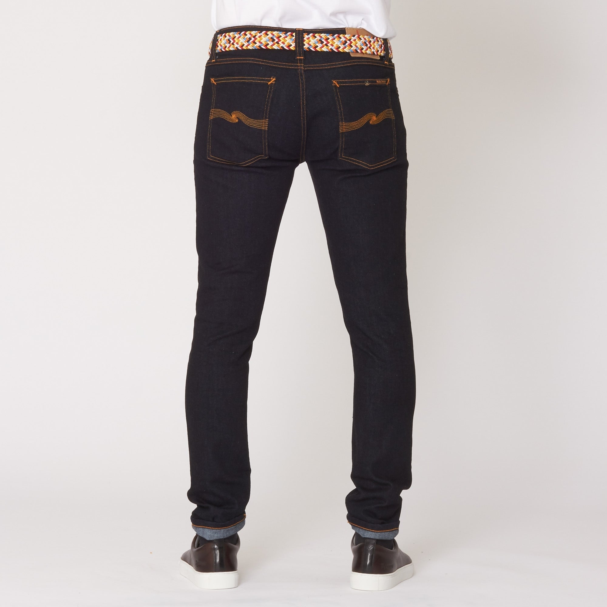 Nudie Jeans Skinny Lin Jeans - Dry Deep Orange – Stuarts London