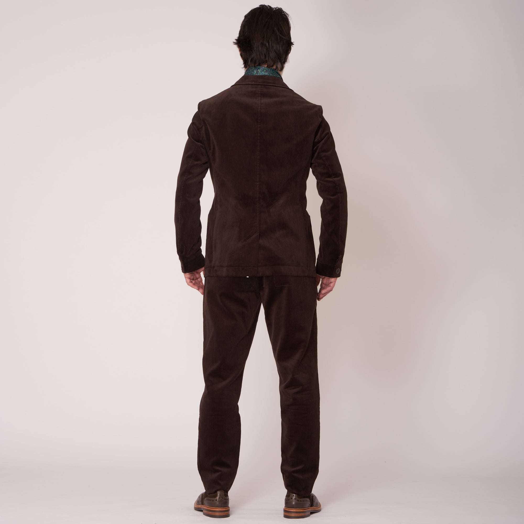 Stuarts x Oliver Spencer 50th Anniversary Chocolate Corduroy Fishtail Trousers