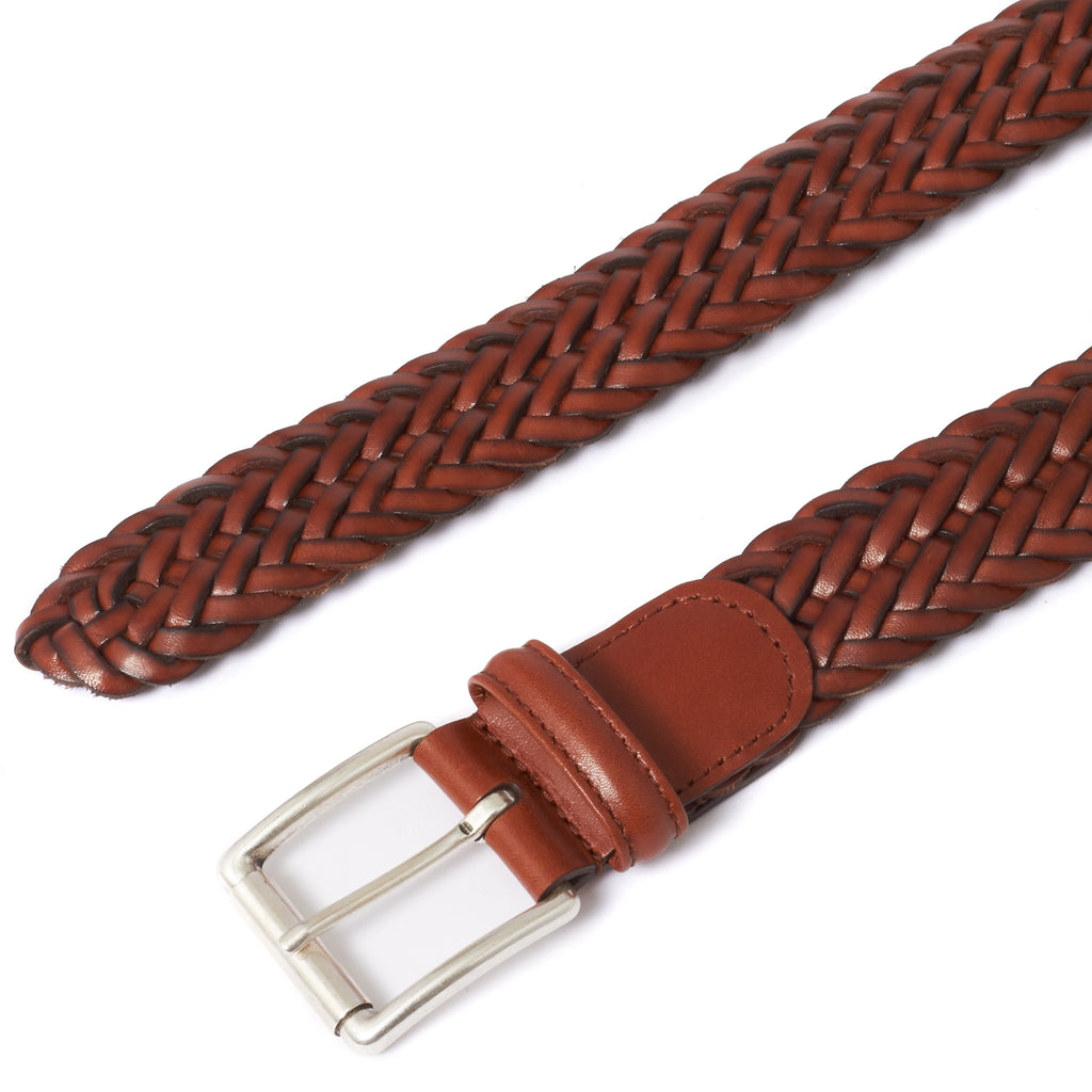 Anderson's Belts Woven Leather Belt - Brown