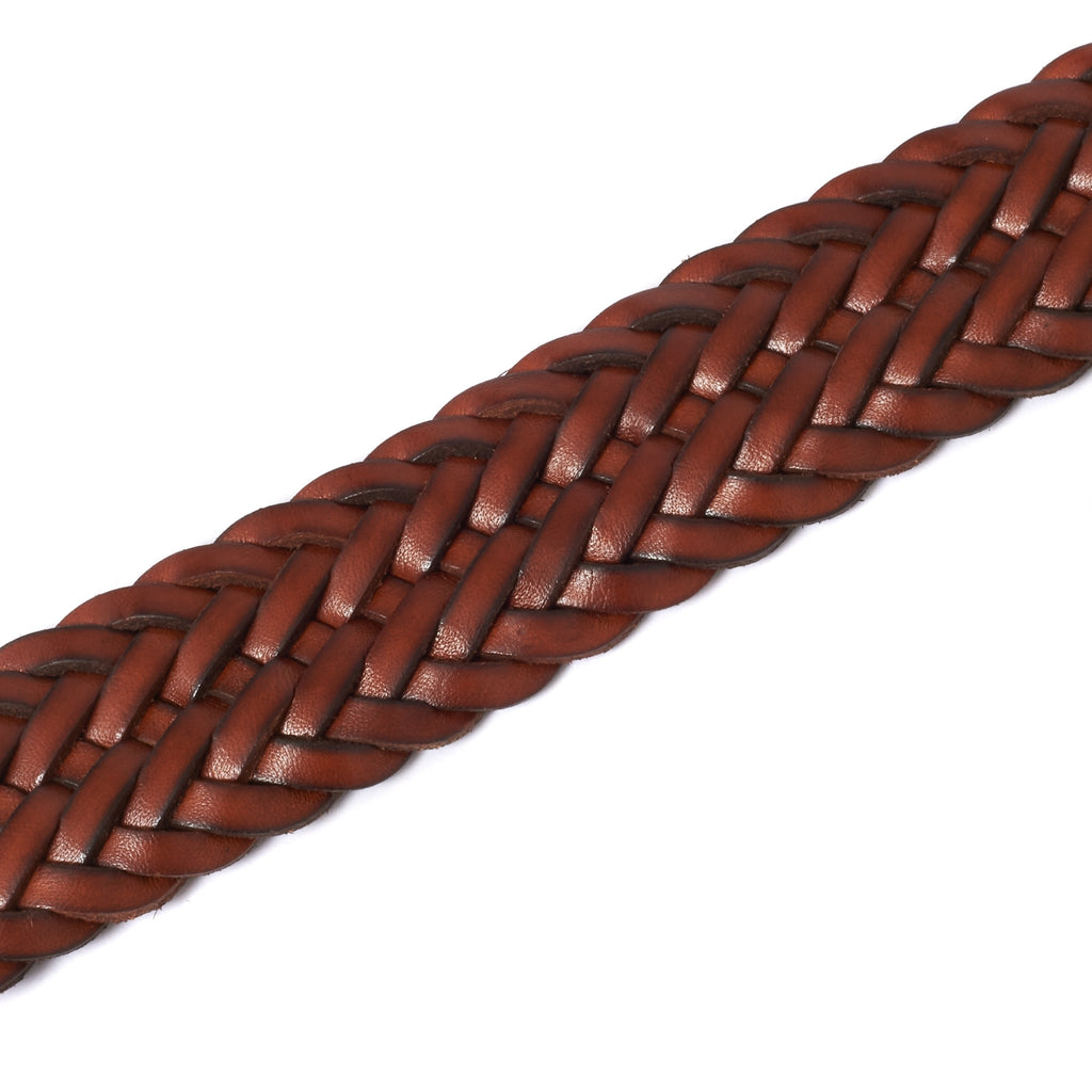 Anderson's Belts Woven Leather Belt - Brown