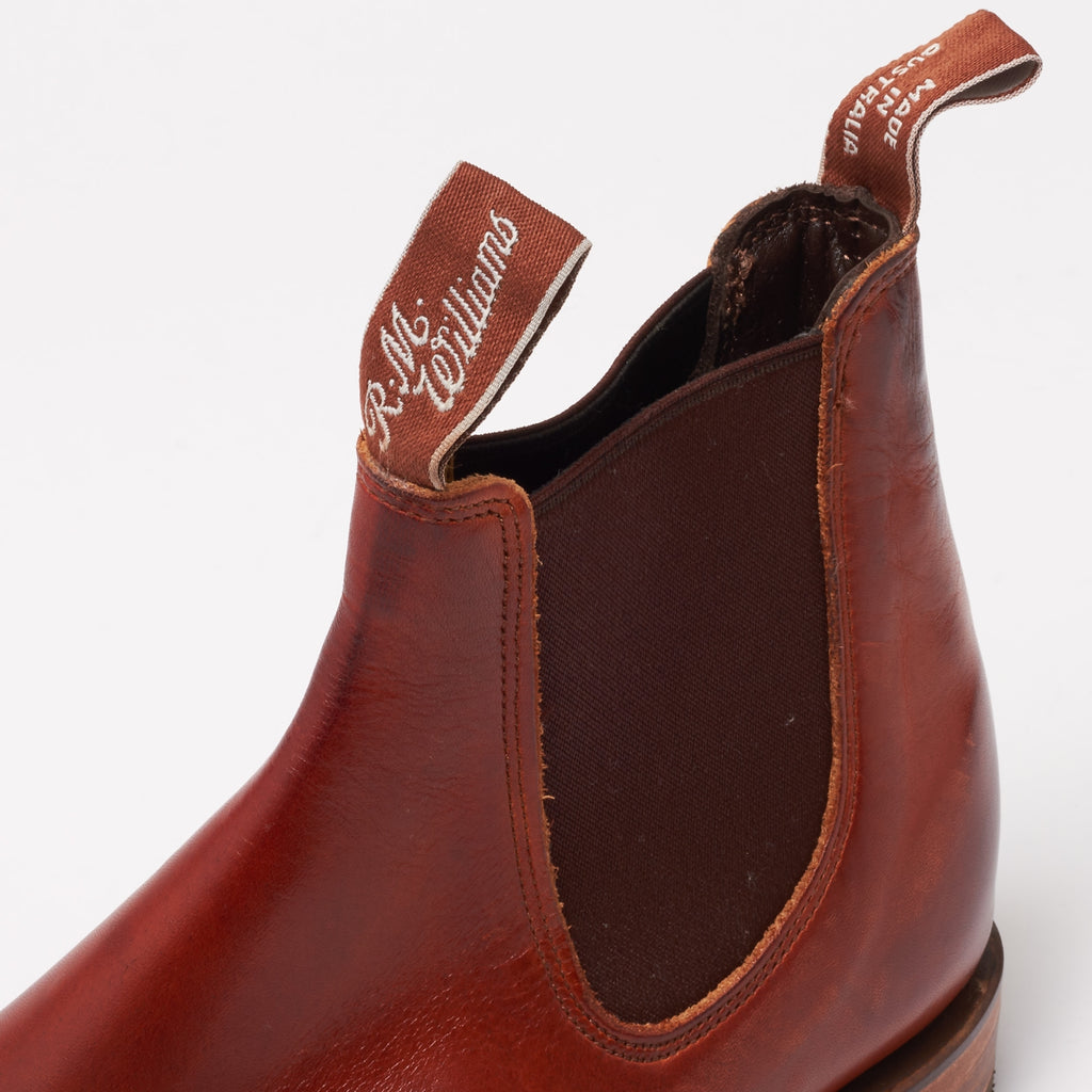 R.M. Williams Cognac & Burnished Chinchilla Leather Chelsea Boot