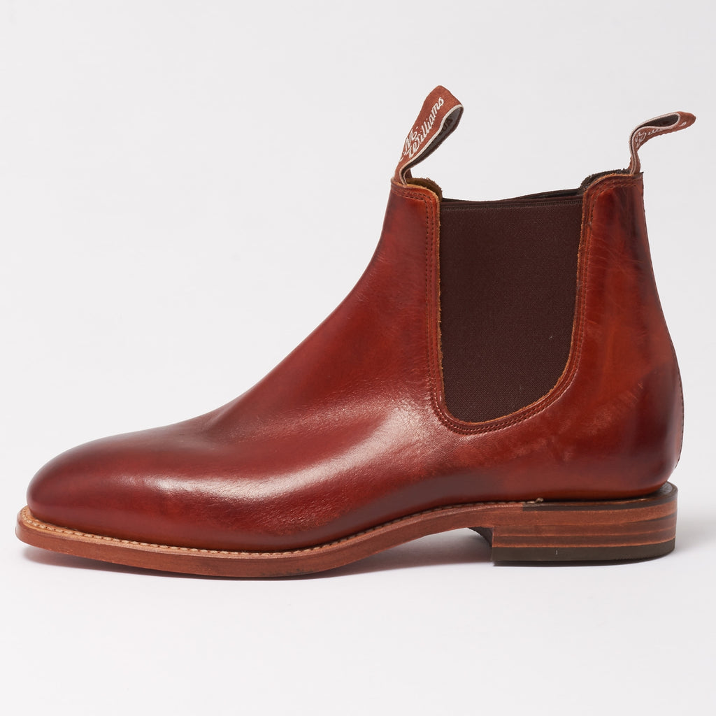 R.M. Williams Cognac & Burnished Chinchilla Leather Chelsea Boot