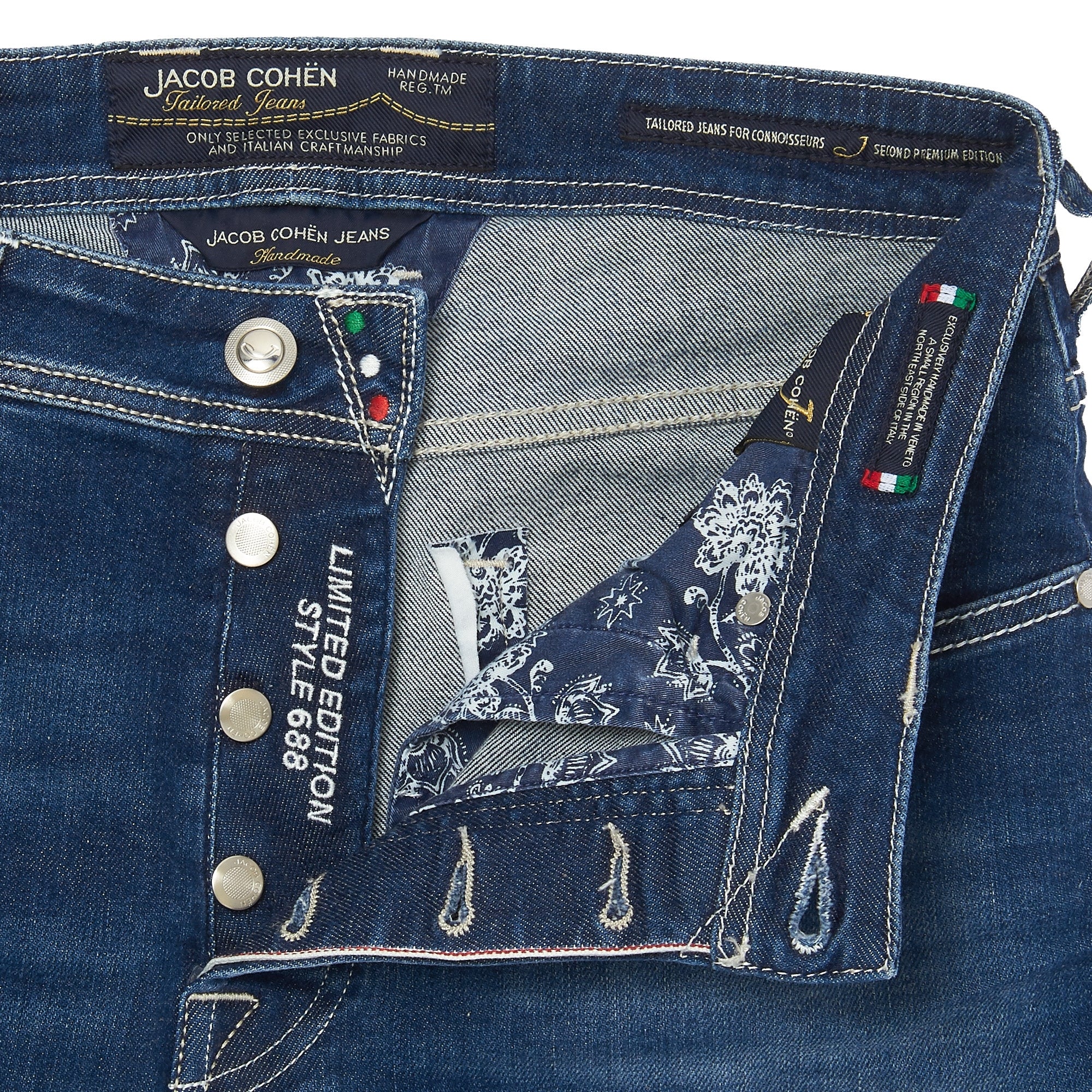 JACOB COHEN 688 Limited Edition セルビッジデニム Jacob Cohen Blue 688 Stretch Slim Fit Comfort Jeans | Jules B