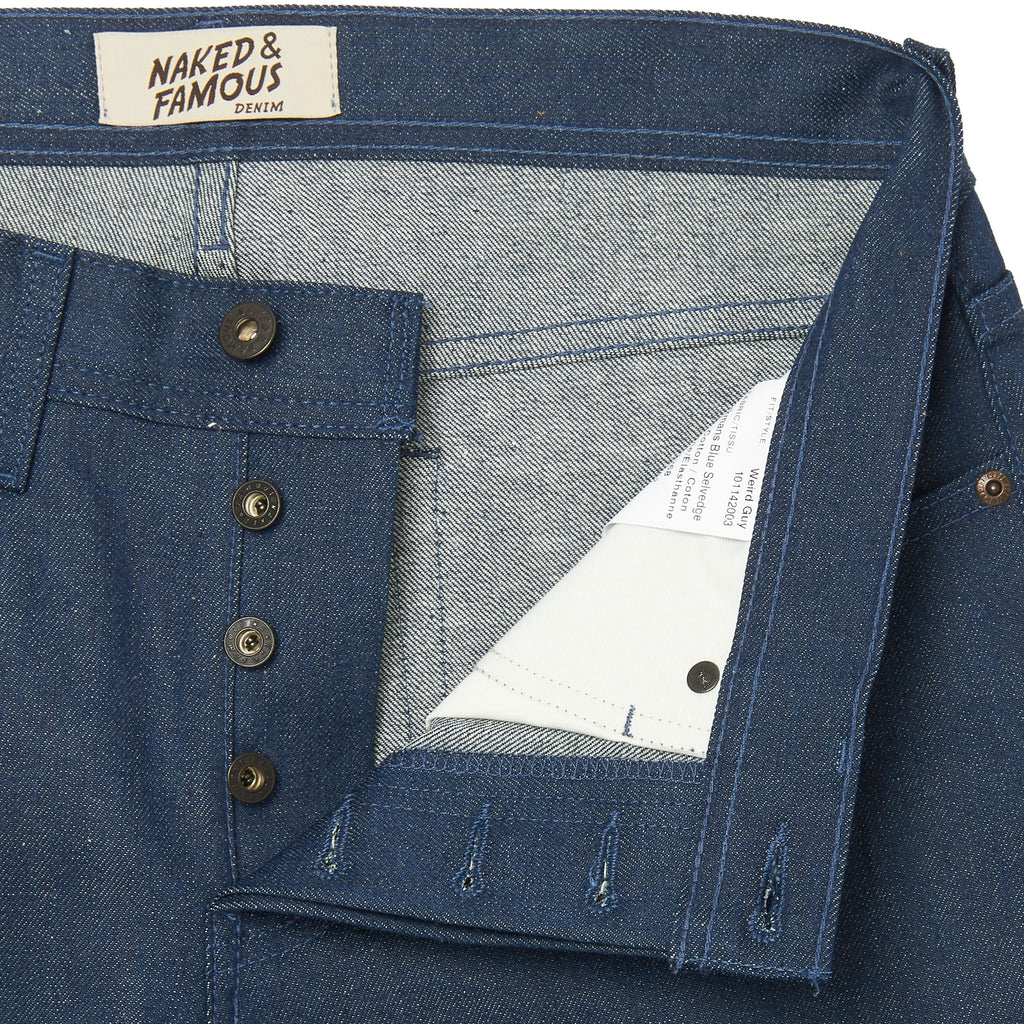 Naked and Famous Denim Workman Blue Weird Guy Selvedge Denim Jeans
