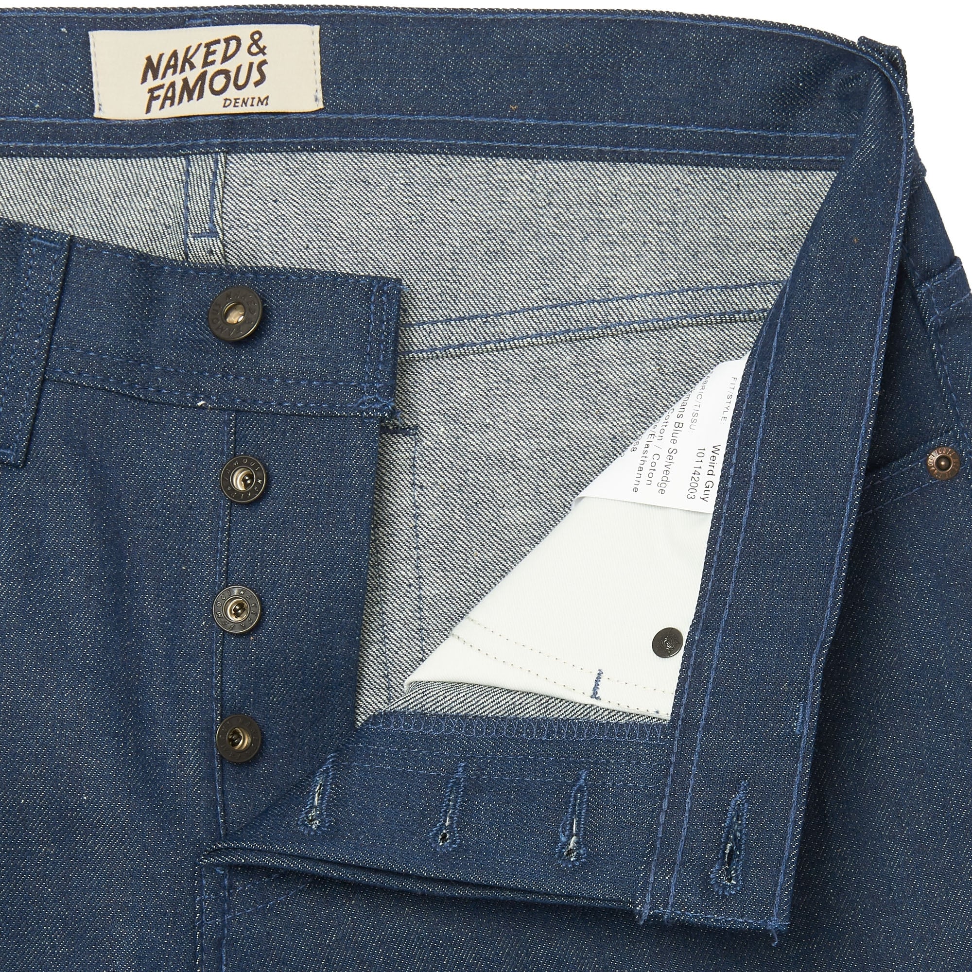 Naked and Famous Denim Workman Blue Weird Guy Selvedge Denim Jeans