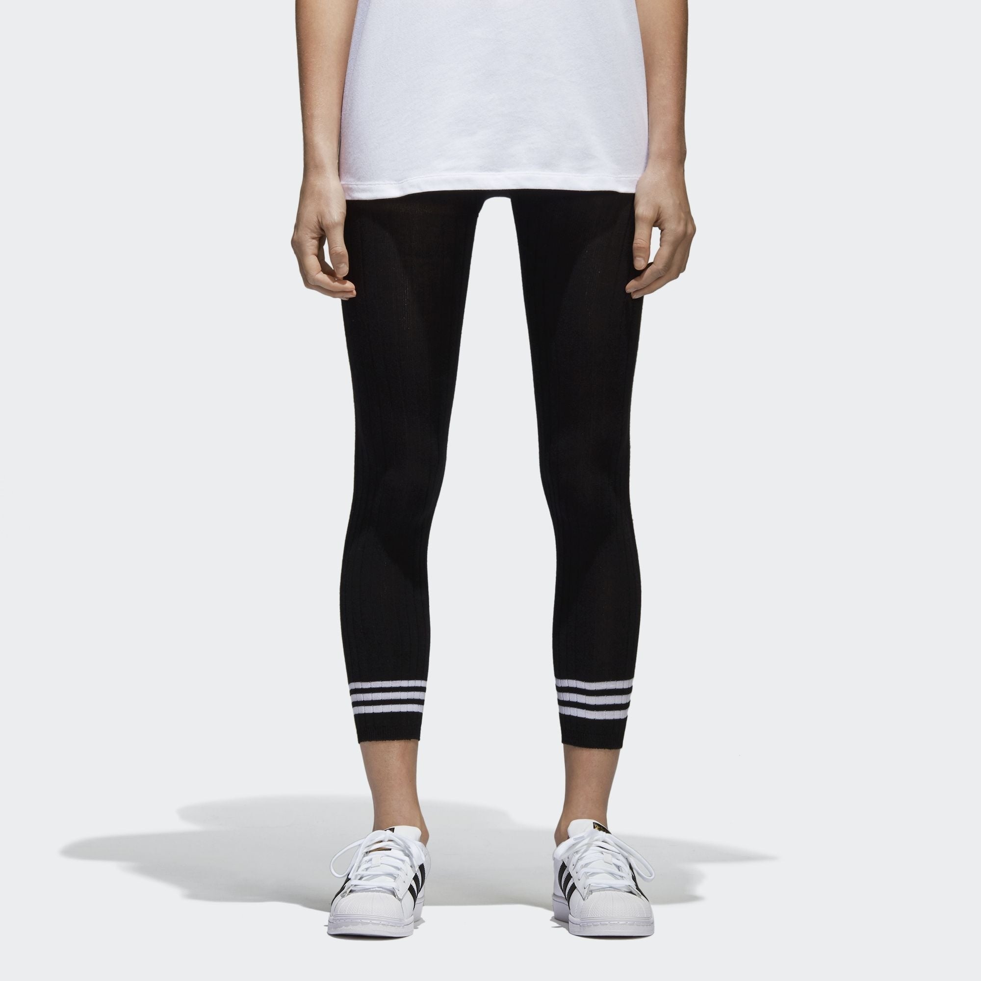 Adidas Originals Womens Black 3-Stripes Tights