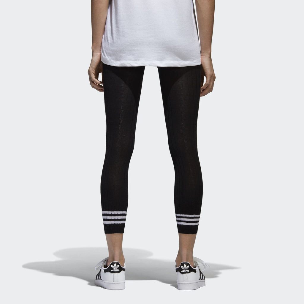 Adidas Originals Womens Black 3-Stripes Tights
