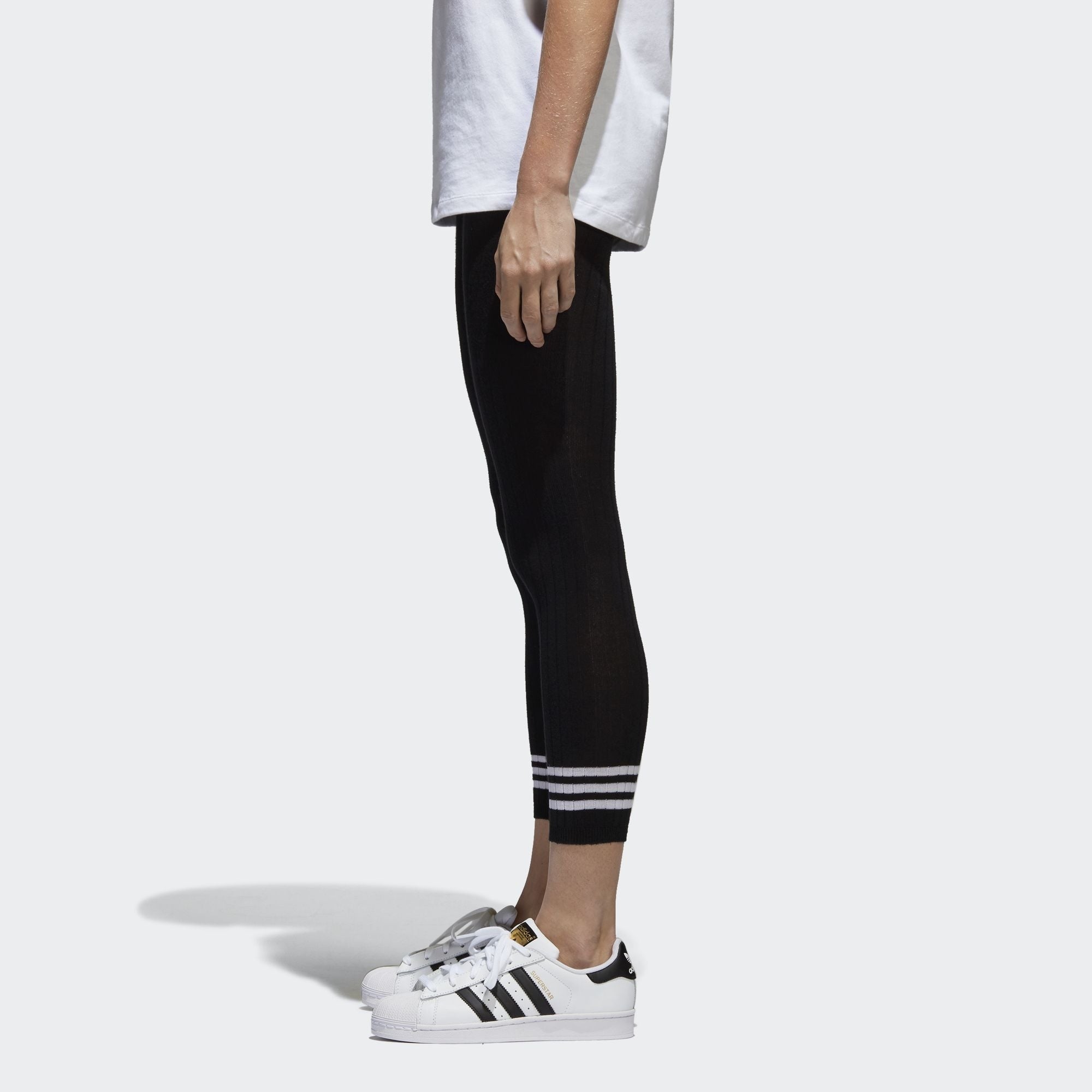 Adidas Originals Womens Black 3-Stripes Tights