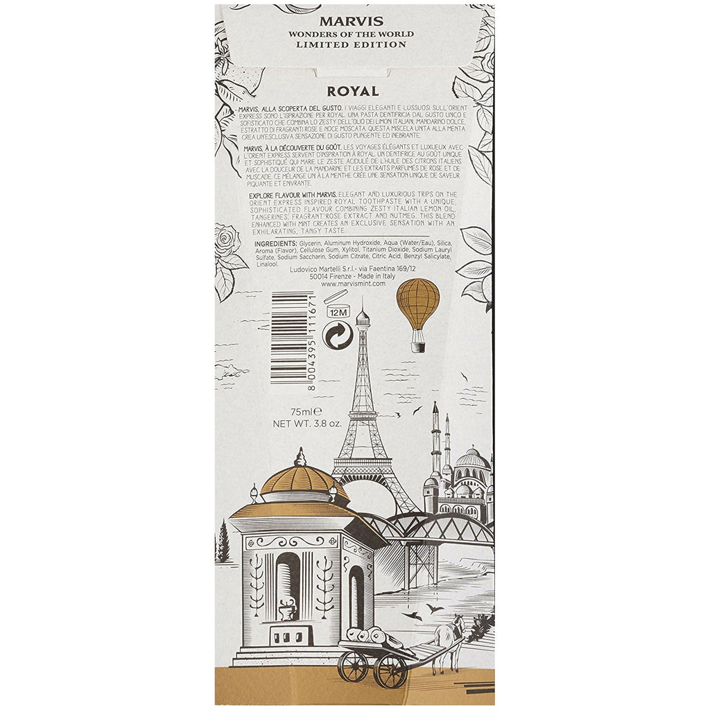 Marvis Toothpaste Royal Wonders Of The World Limited Edition Toothpaste