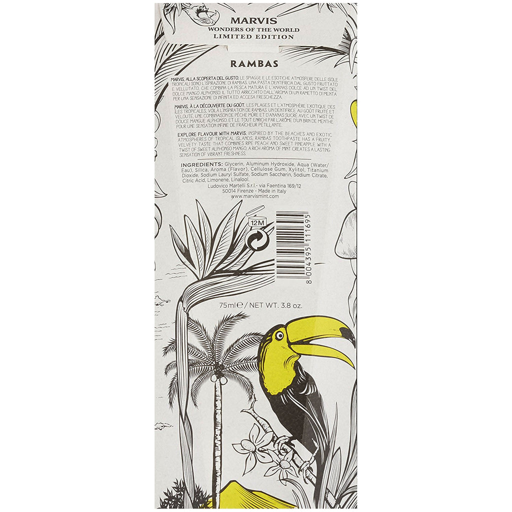 Marvis Toothpaste Rambas Wonders Of The World Limited Edition Toothpaste