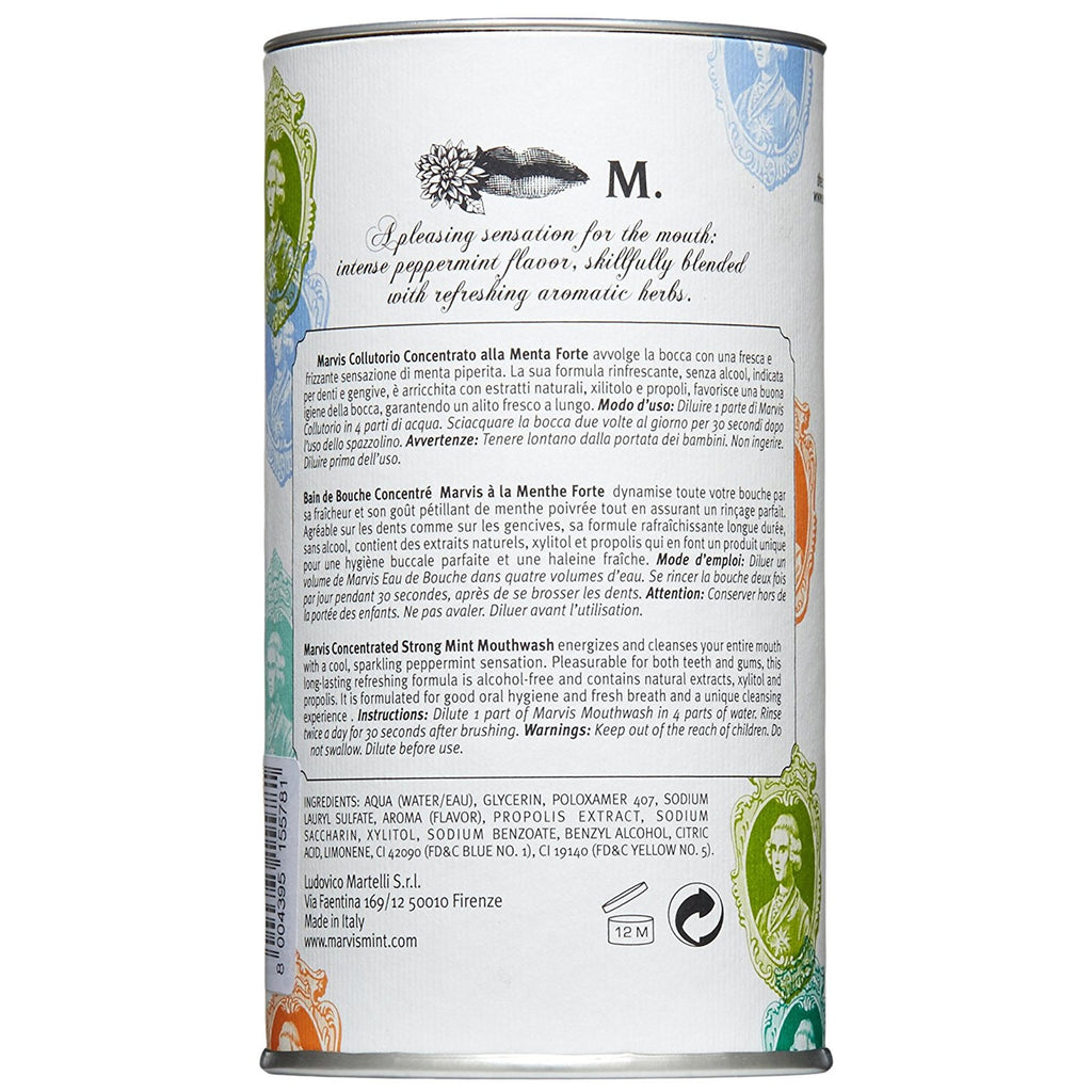 Marvis Toothpaste Eau de Bouche - Strong Mint Mouthwash