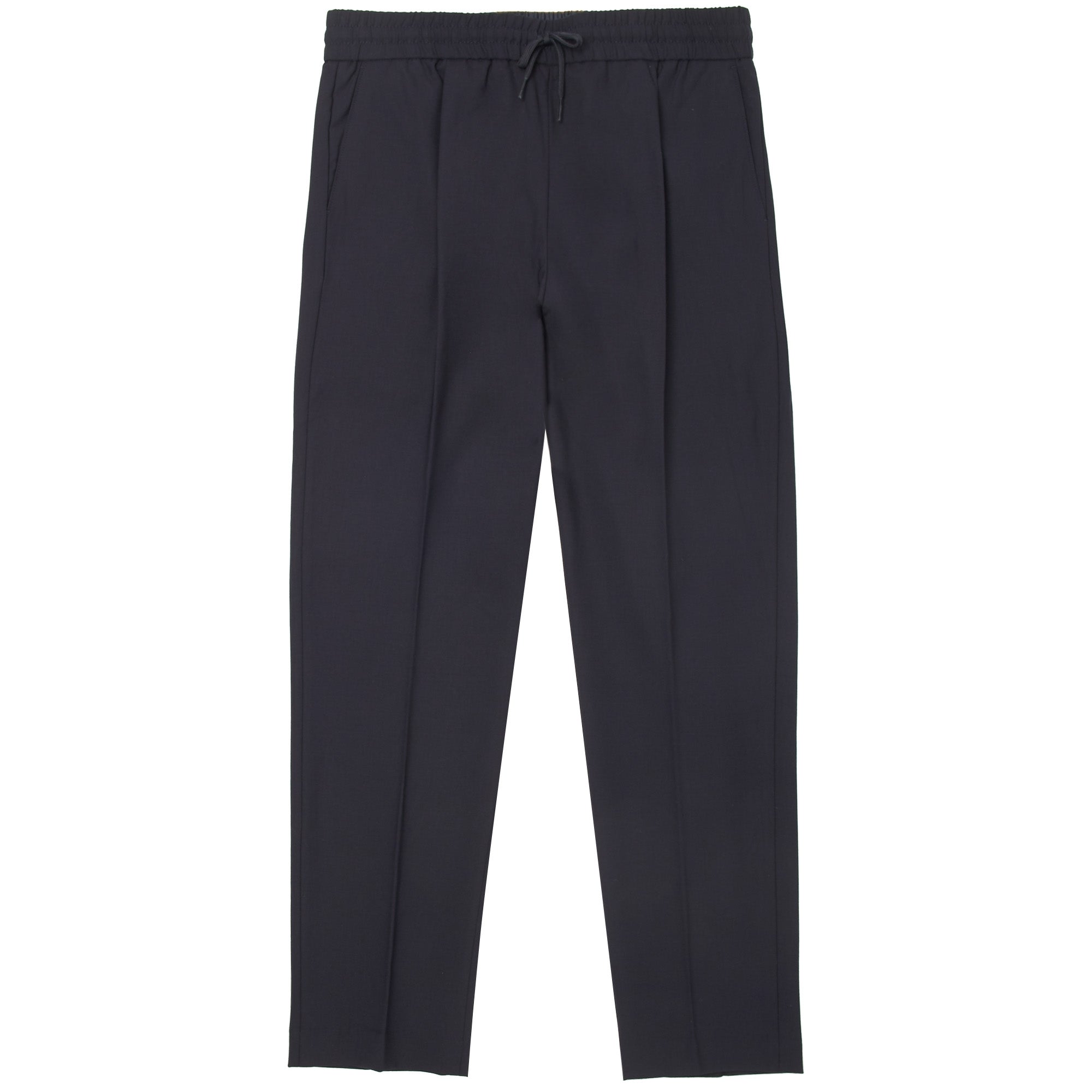 Emporio Armani Navy Stretch Wool Trousers