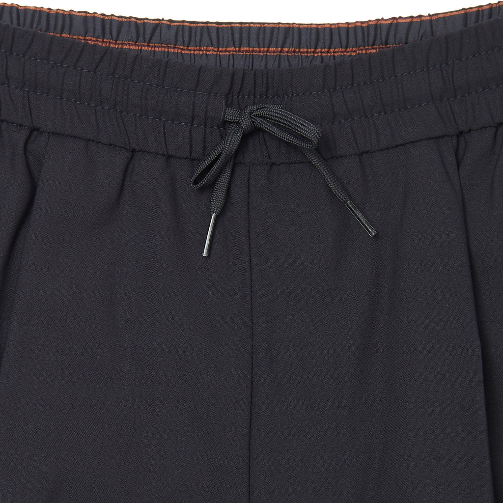 Emporio Armani Navy Stretch Wool Trousers