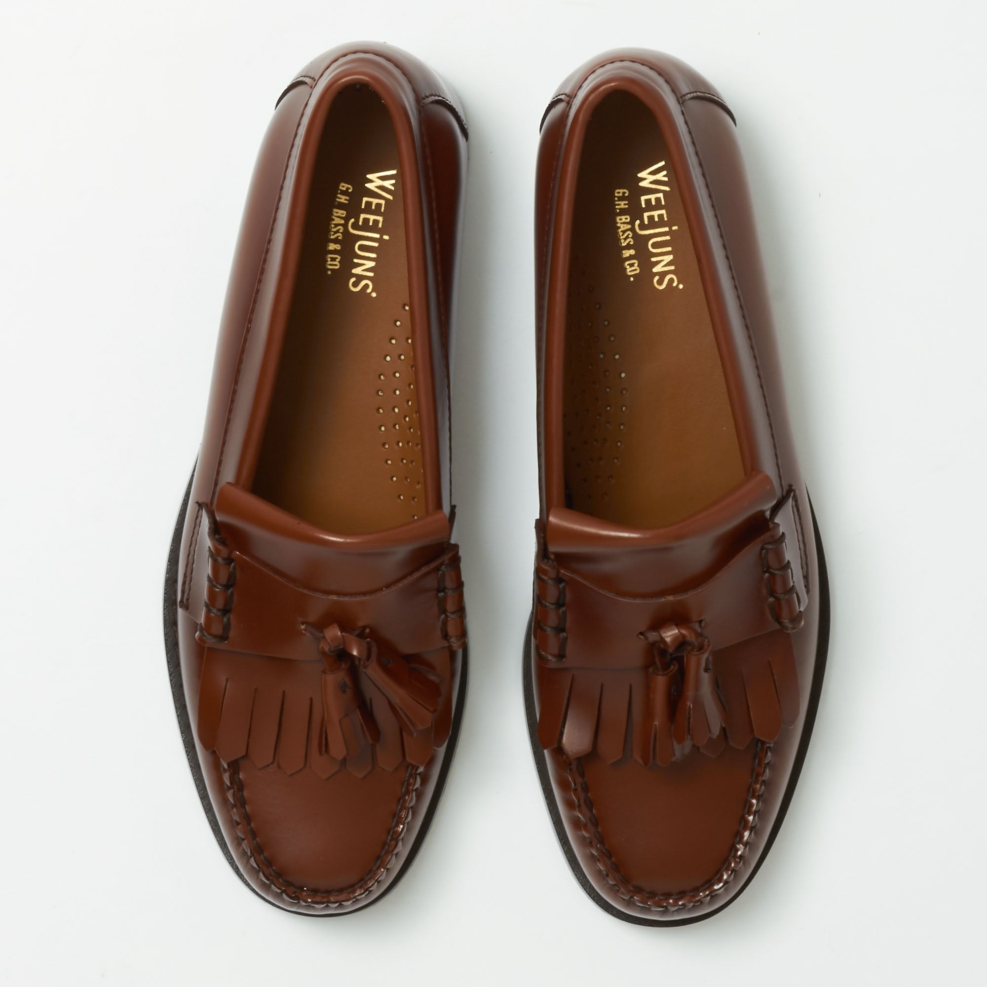 G.H. Bass Weejun Layton II Moc Kiltie Tassel Loafers - Mid Brown