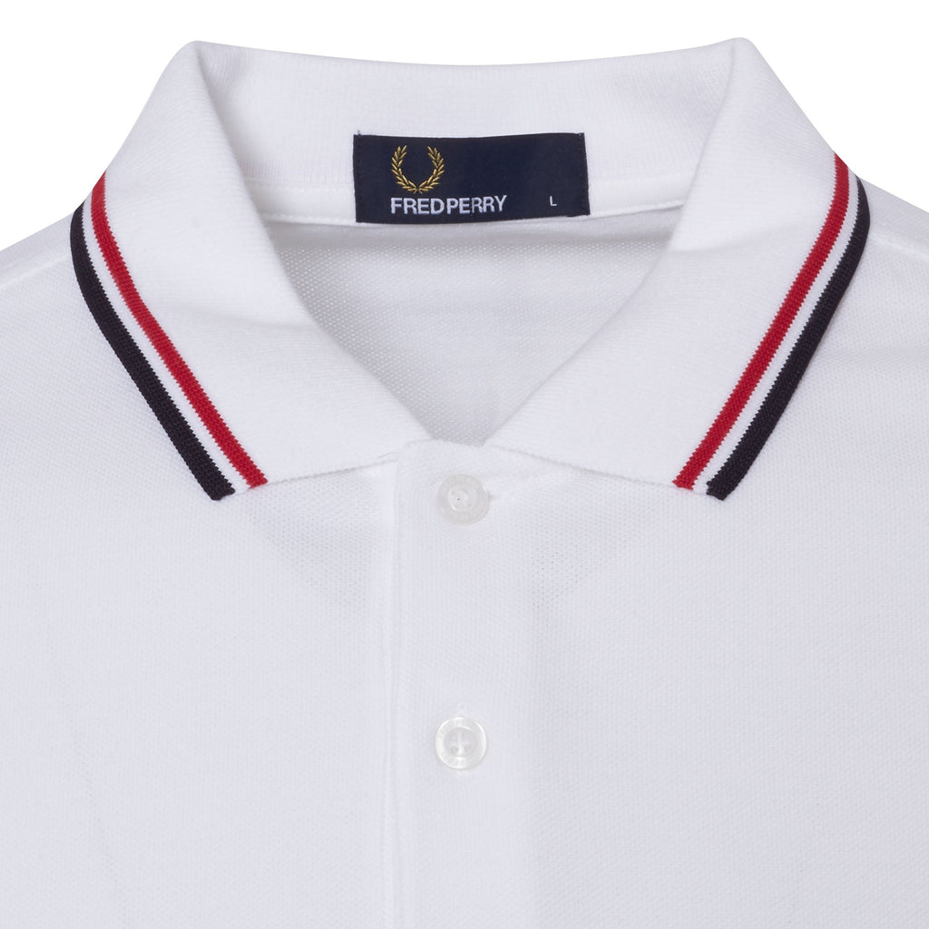 Fred Perry M3600 Twin Tipped Polo Shirt - White