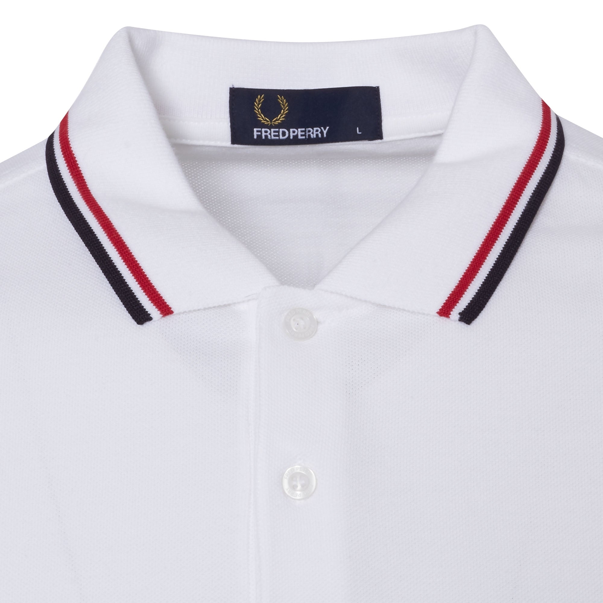 Fred Perry M3600 Twin Tipped Polo Shirt - White
