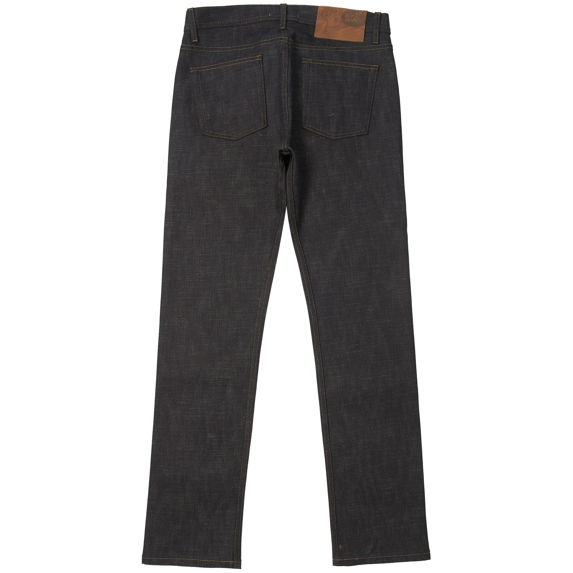 Naked and Famous Denim Indigo Slub Stretch Weird Guy Selvedge Denim Jeans