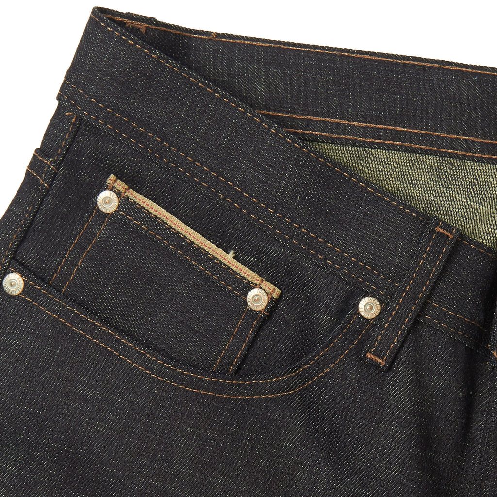 Naked and Famous Denim Indigo Slub Stretch Weird Guy Selvedge Denim Jeans