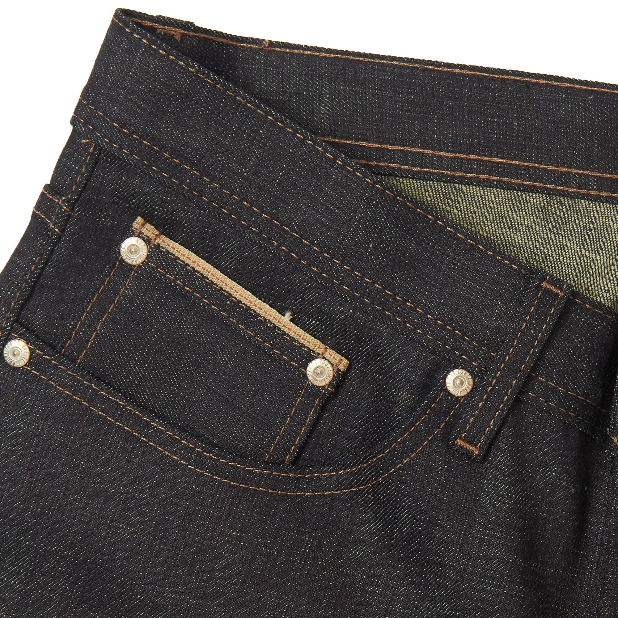 Naked and Famous Denim Indigo Slub Stretch Weird Guy Selvedge Denim Jeans