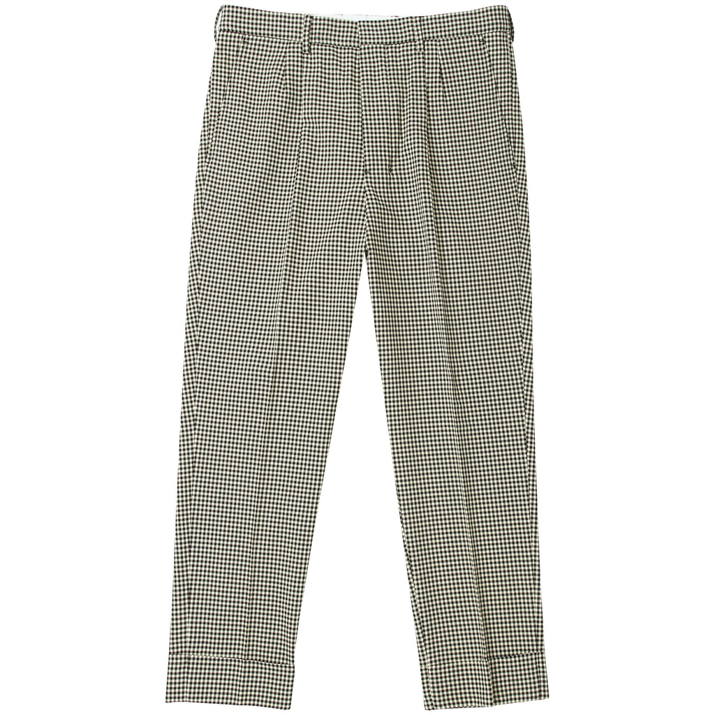 Houndstooth Pleated Carrot Fit Trousers