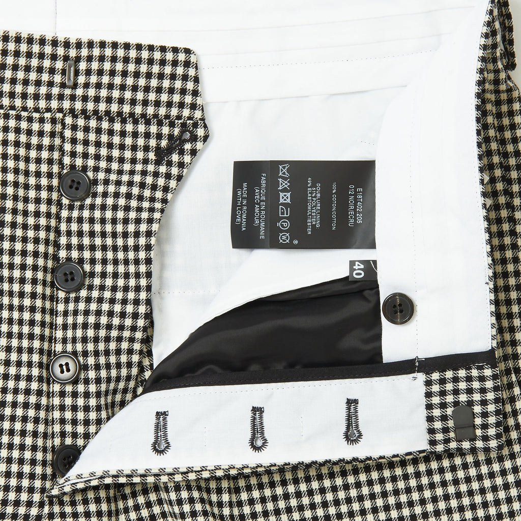 Houndstooth Pleated Carrot Fit Trousers