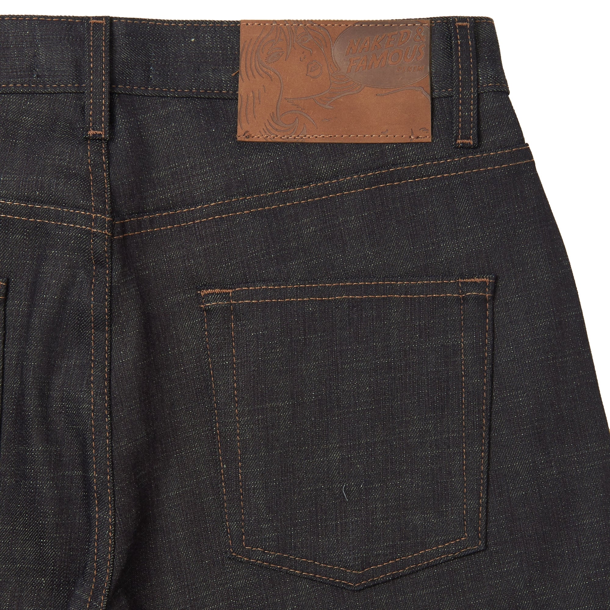 Naked and Famous Denim Indigo Slub Stretch Easy Guy Selvedge Denim Jeans
