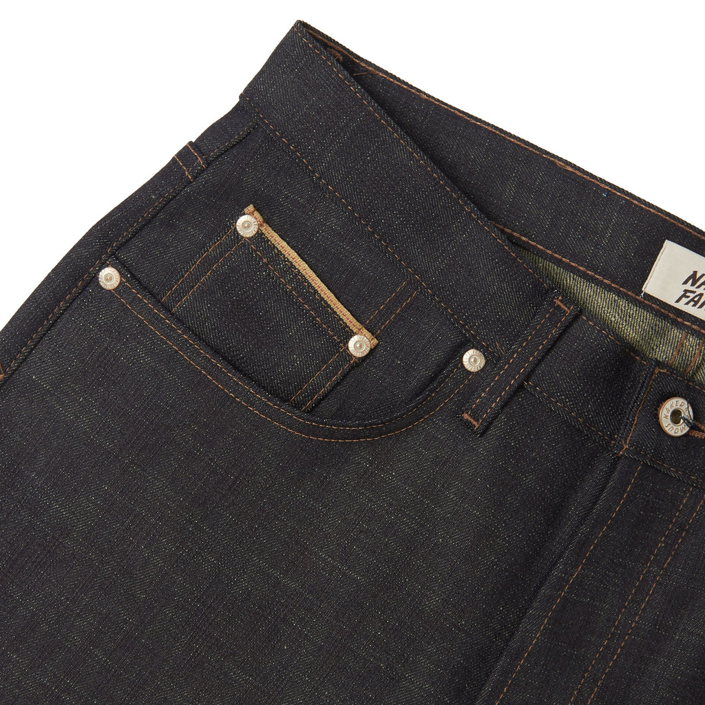 Naked and Famous Denim Indigo Slub Stretch Easy Guy Selvedge Denim Jeans