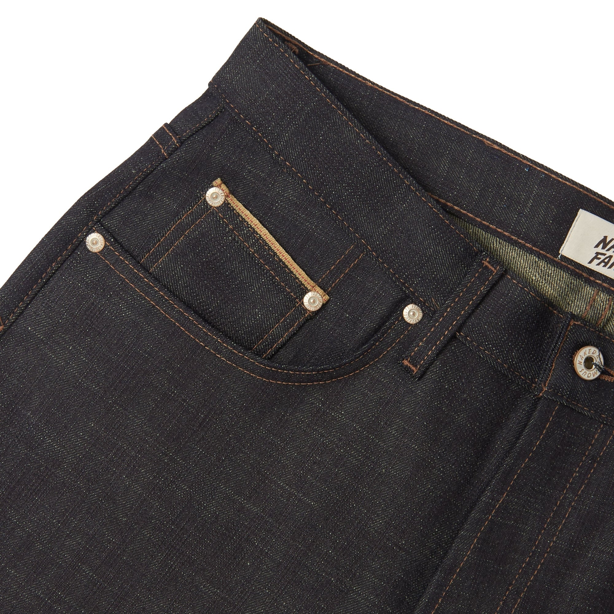 Naked and Famous Denim Indigo Slub Stretch Easy Guy Selvedge Denim Jeans