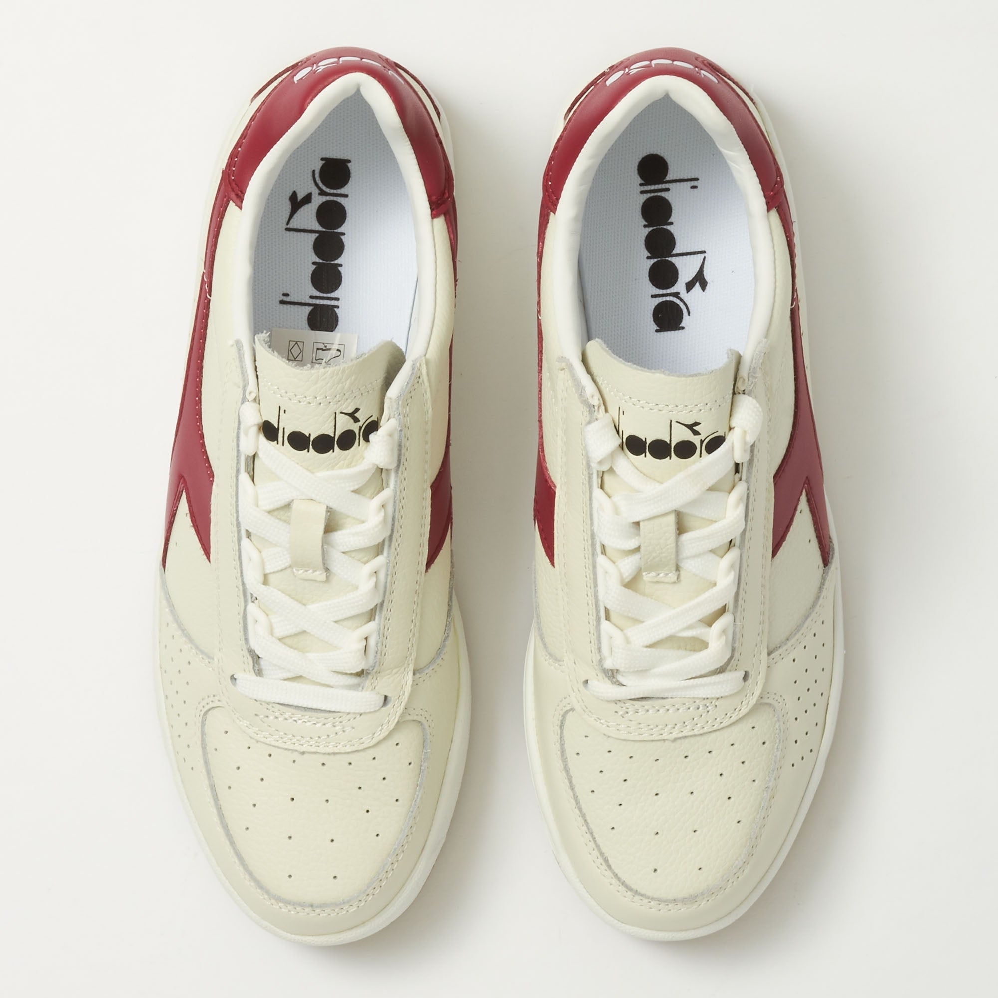 Diadora Borg Elite - White & Tibetan Red