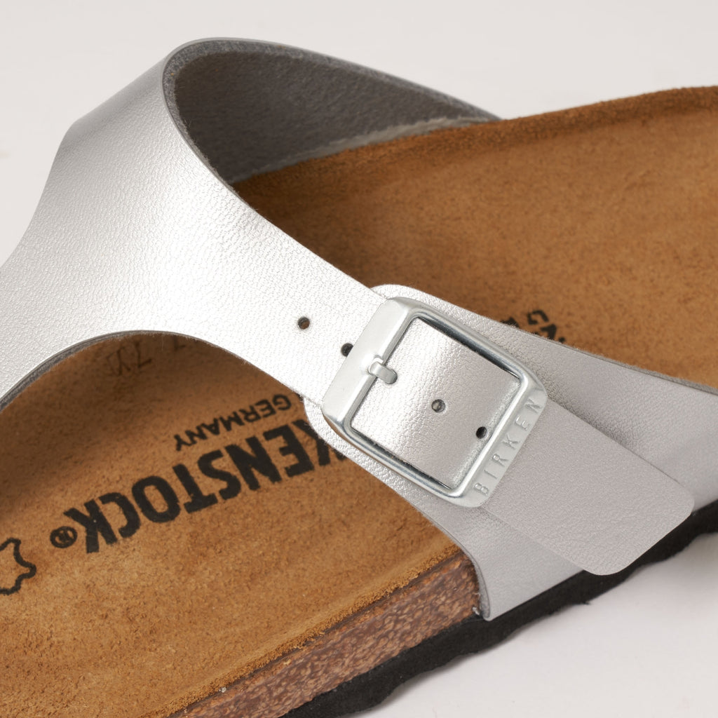 Birkenstock Womens Silver Gizeh Sandals