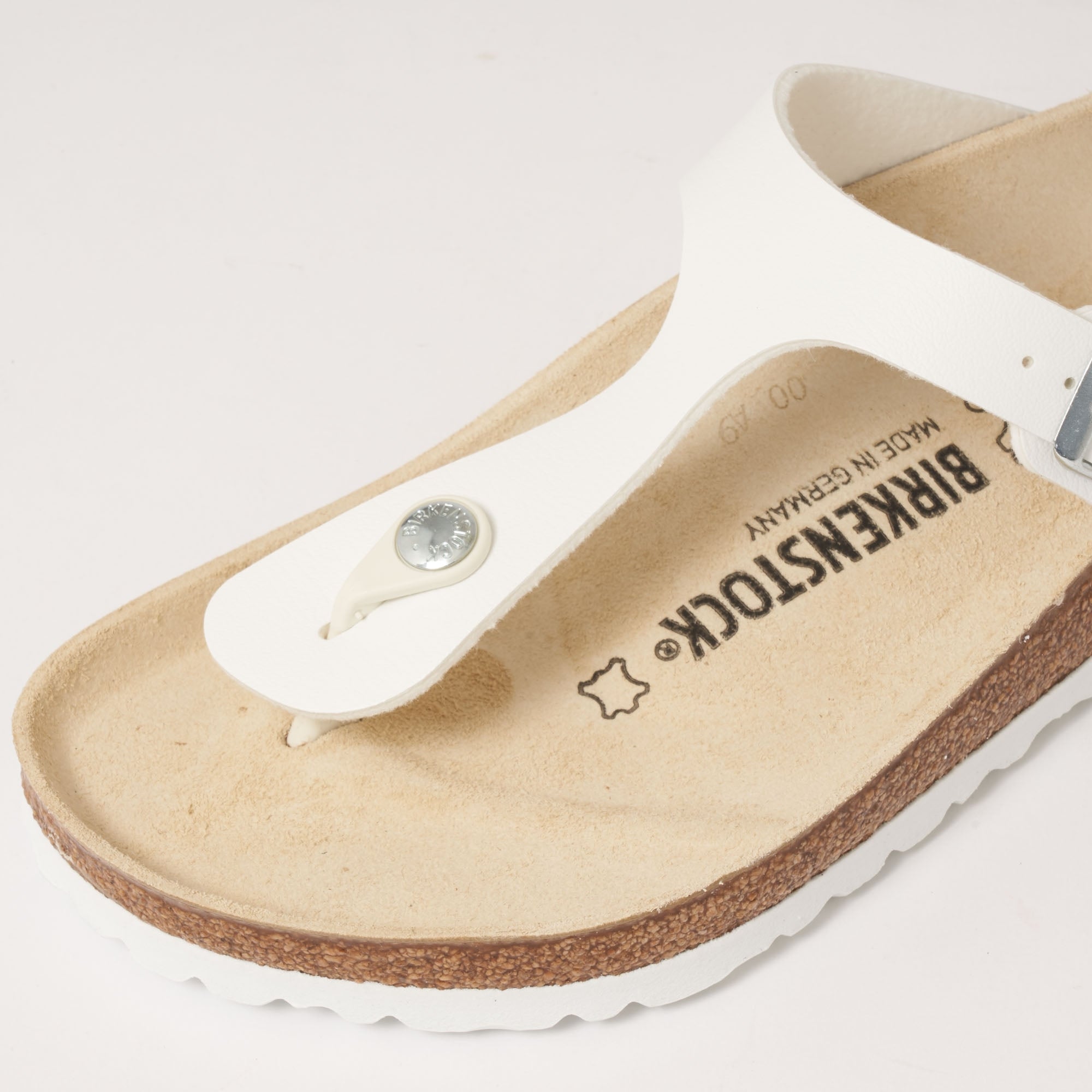 Birkenstock White Gizeh Sandals