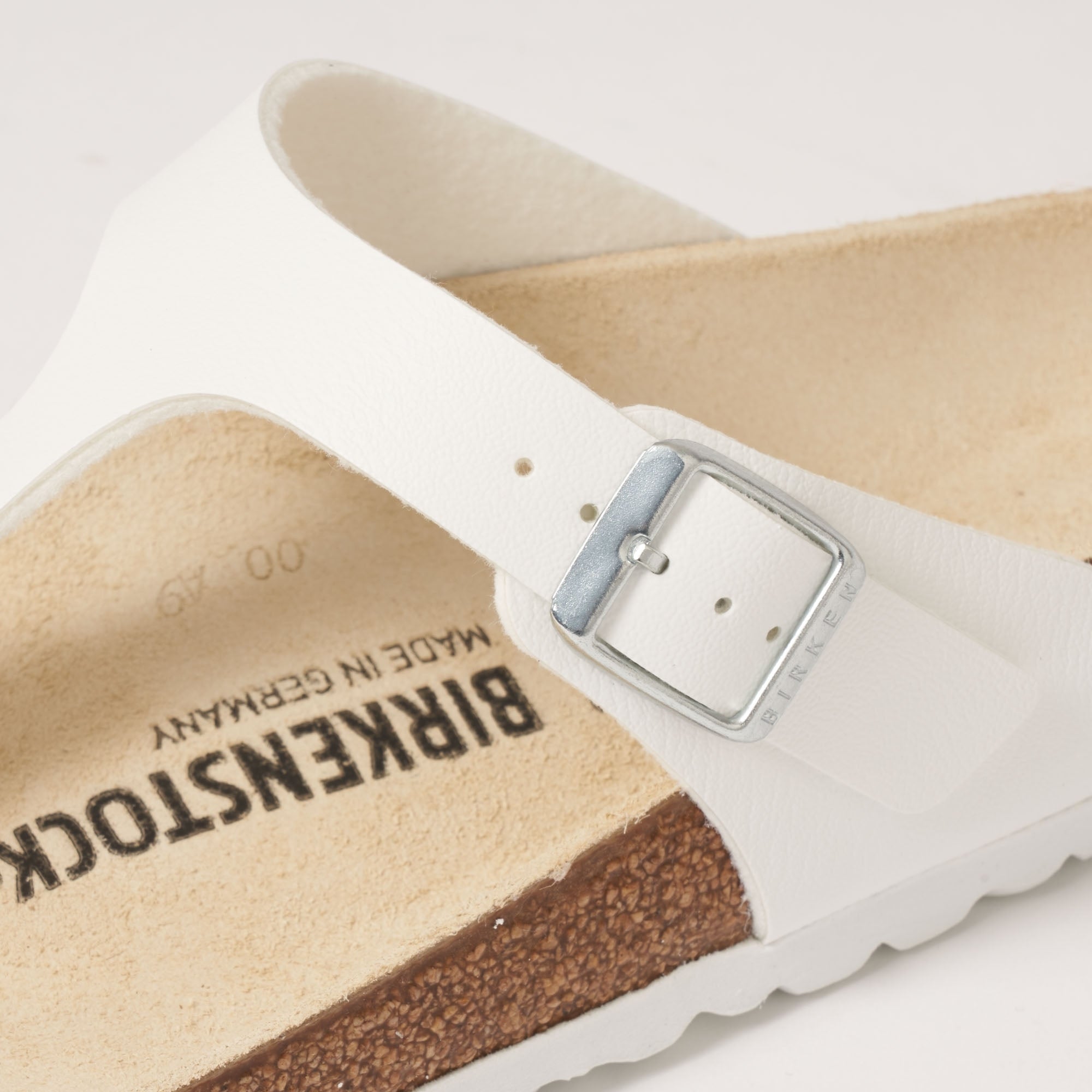 Birkenstock White Gizeh Sandals