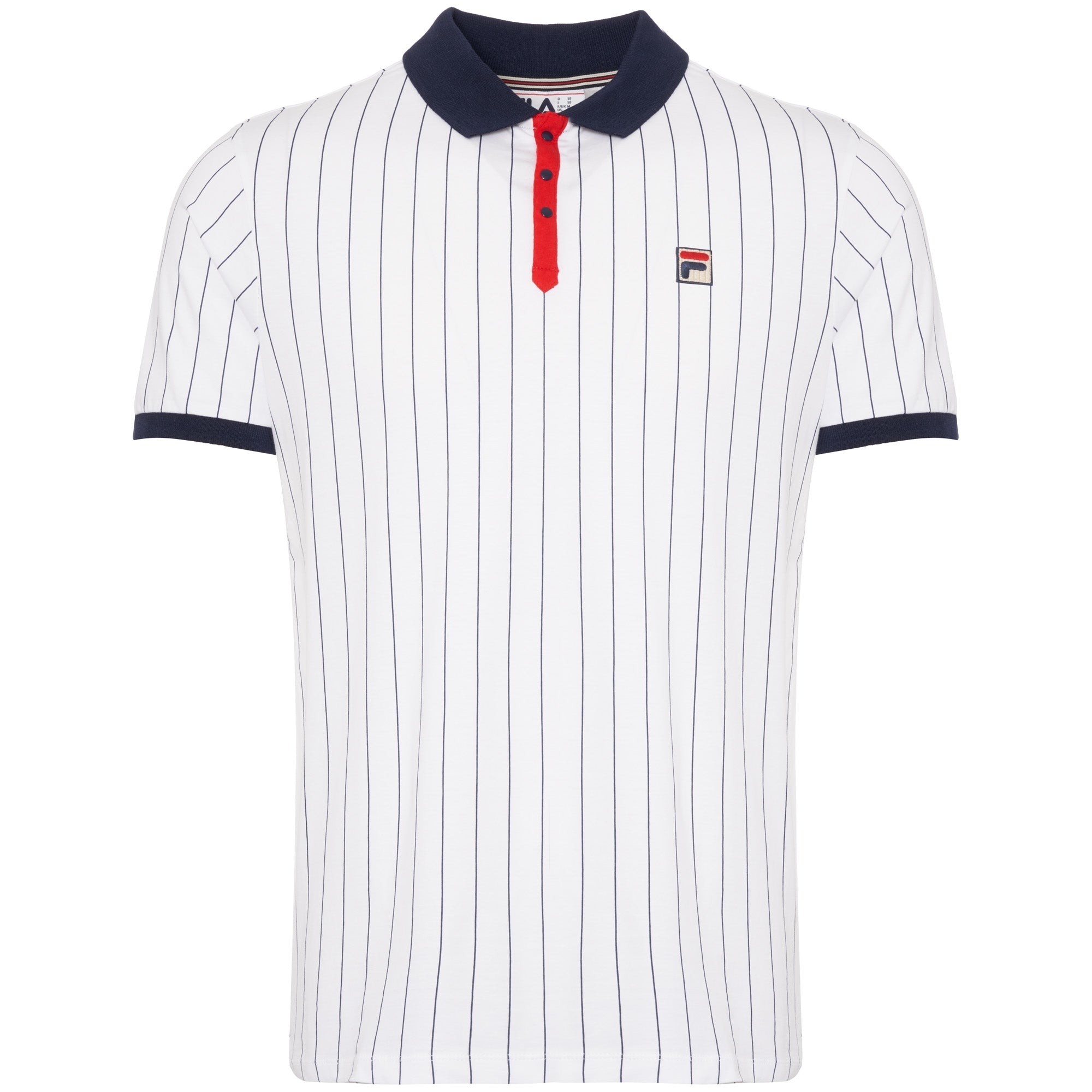 BB1 Classic Vintage Striped Polo - White