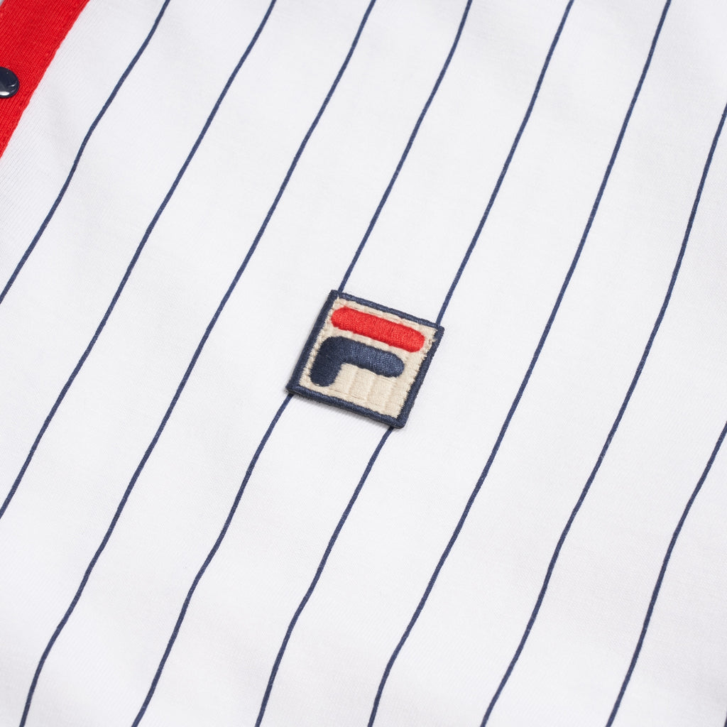 BB1 Classic Vintage Striped Polo - White