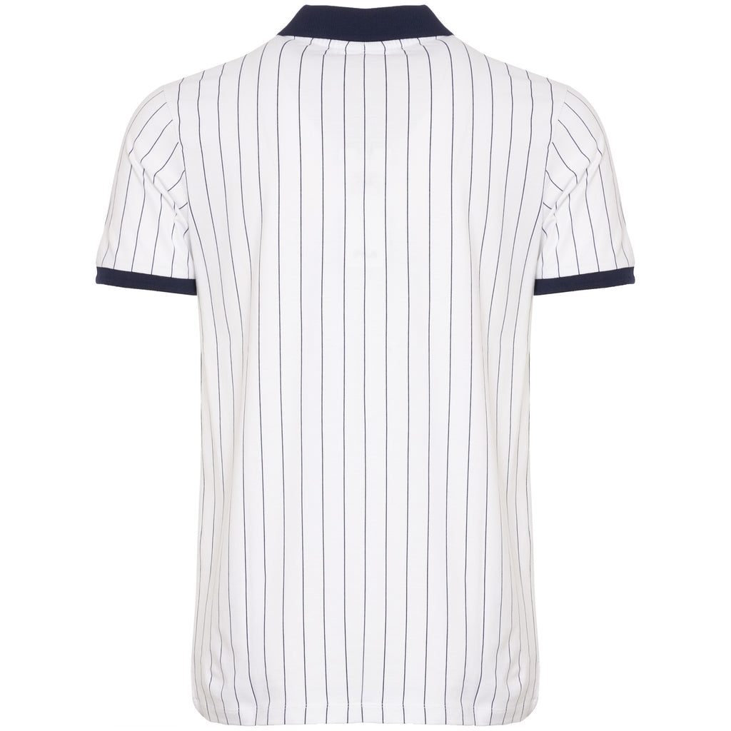 BB1 Classic Vintage Striped Polo - White