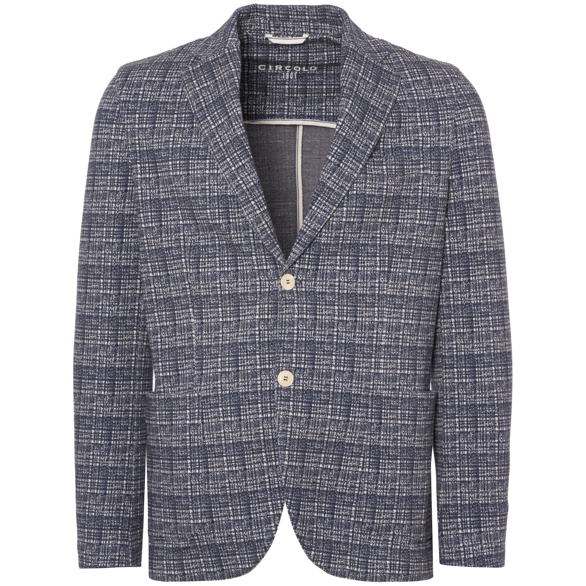 Circolo 1901 Blue & White Checked Blazer