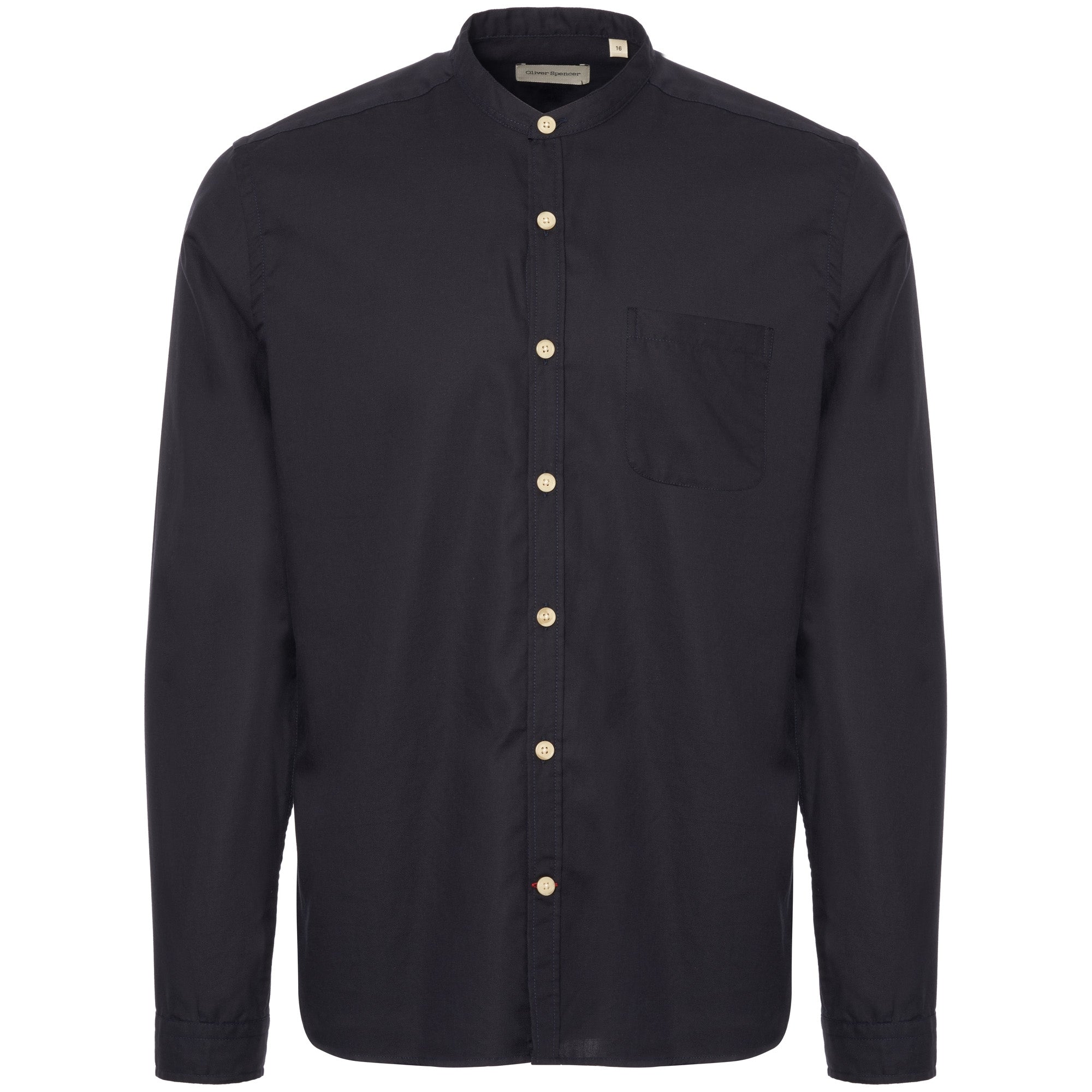 Ashon Midnight Grandad Shirt – Stuarts London