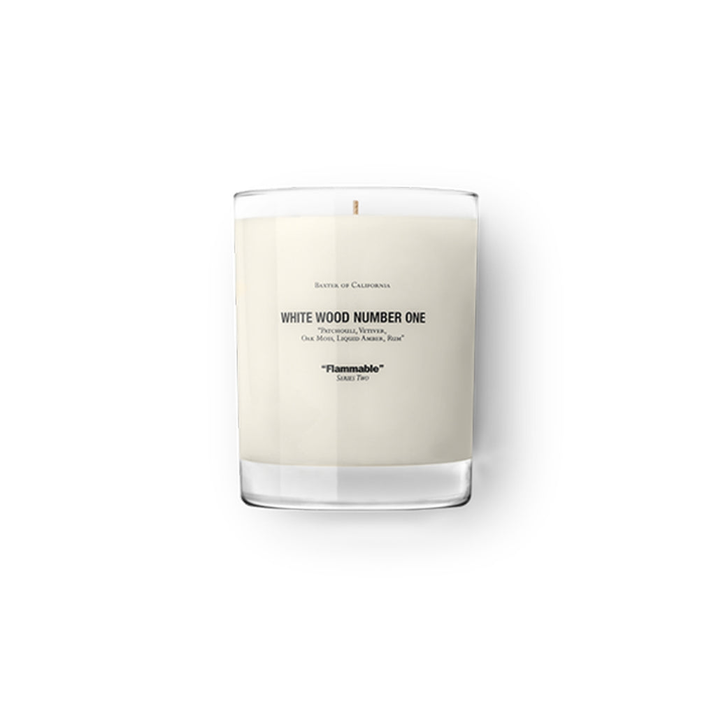 Baxter of California White Wood Number 1 Candle