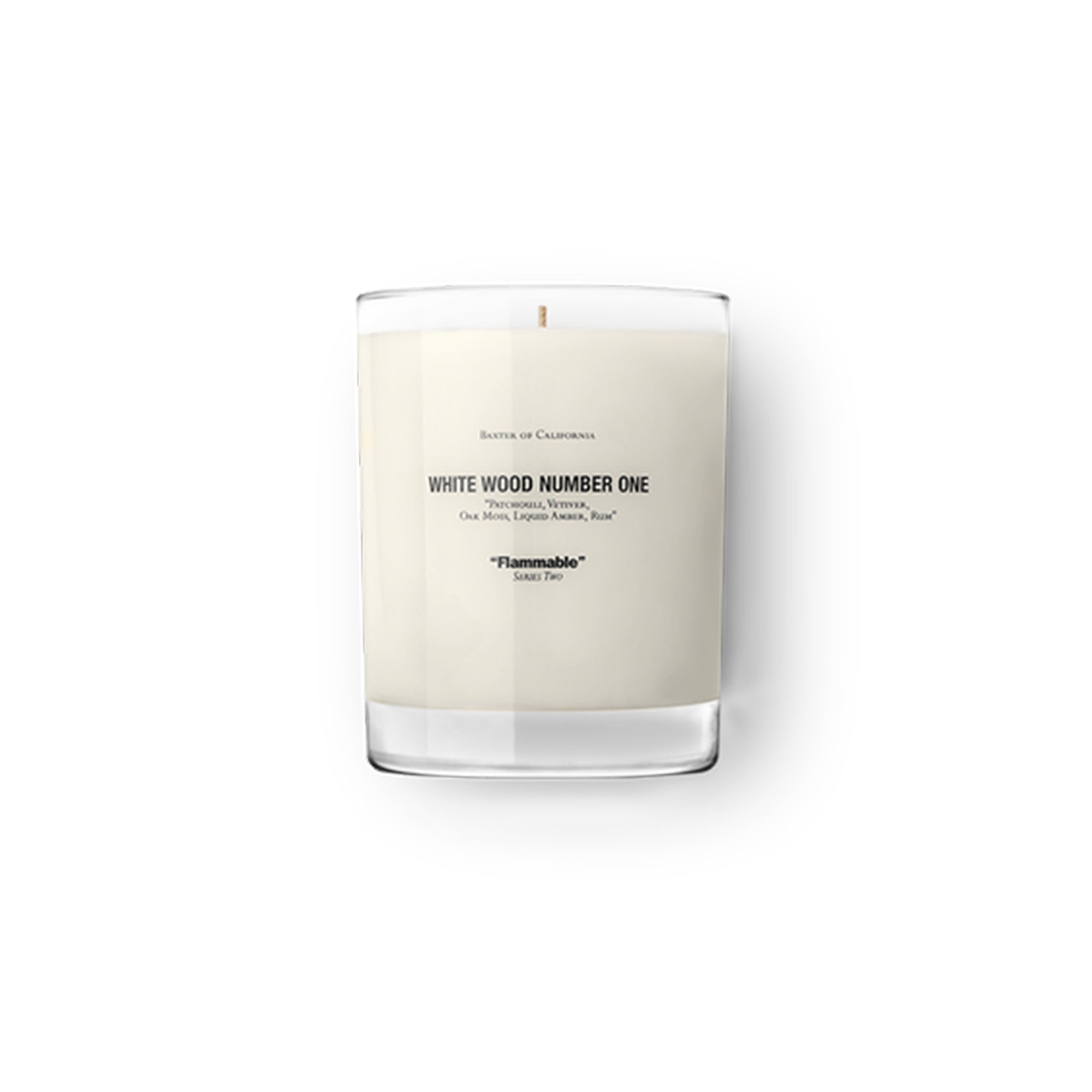 Baxter of California White Wood Number 1 Candle
