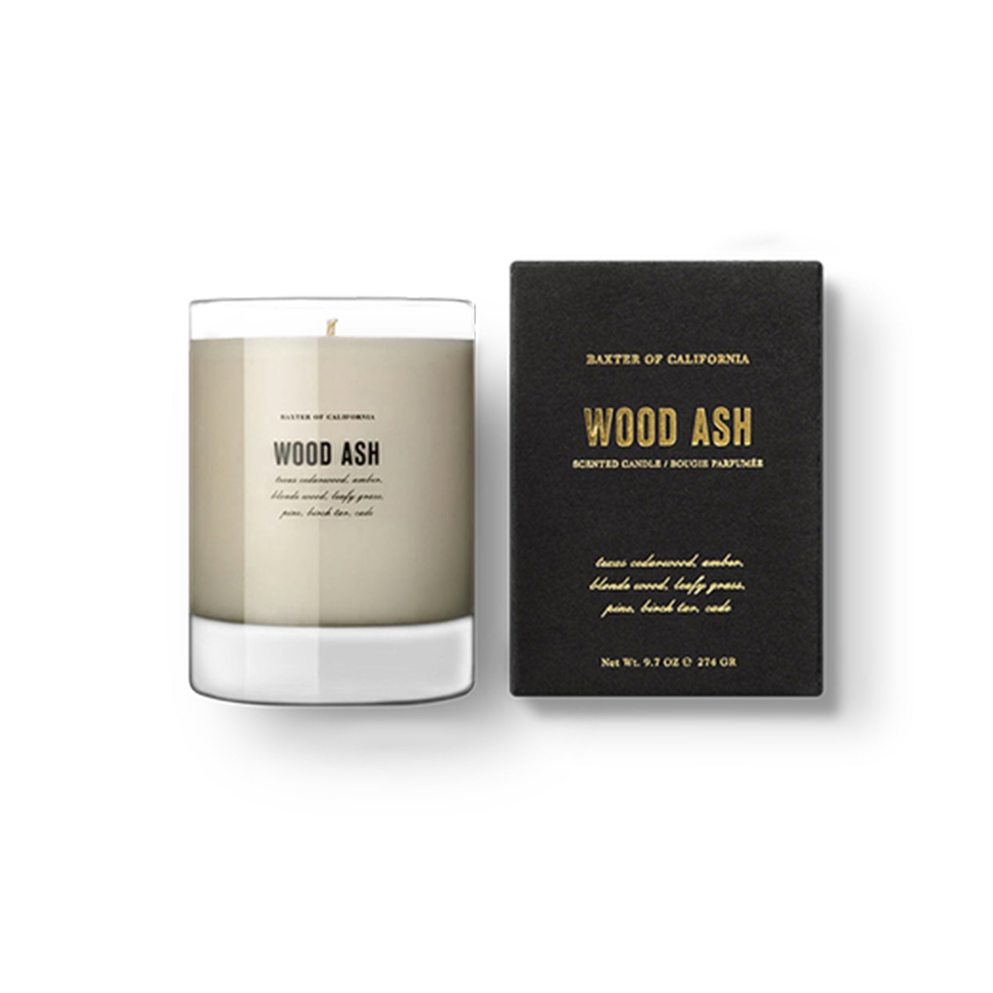 Baxter of California Wood Ash Flammable Candle