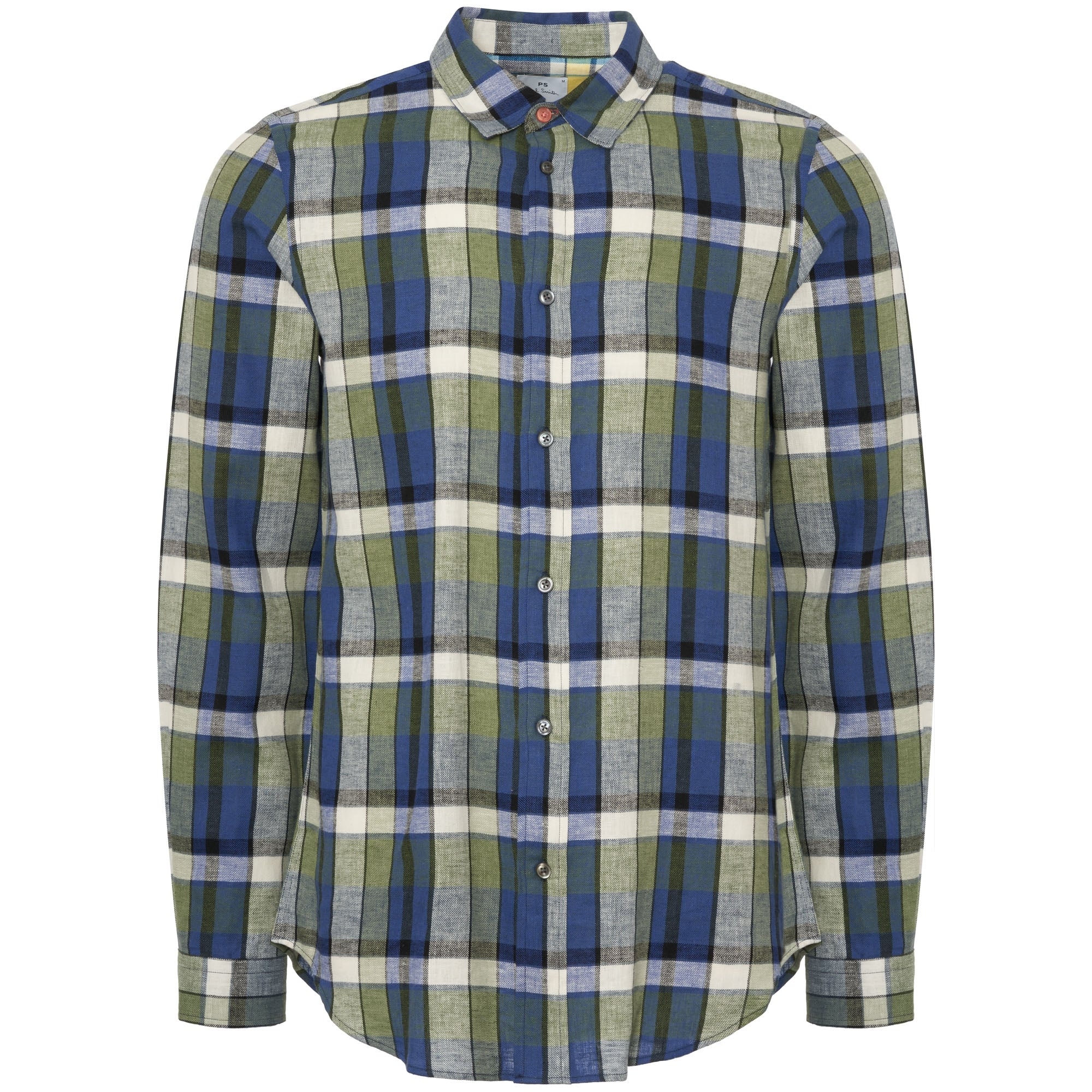Paul Smith Classic-Fit Navy Check Patch-Pocket Shirt